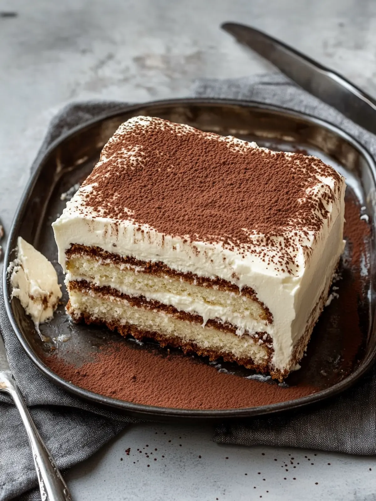 Tiramisu meets cake: a sweet rendezvous on the tray