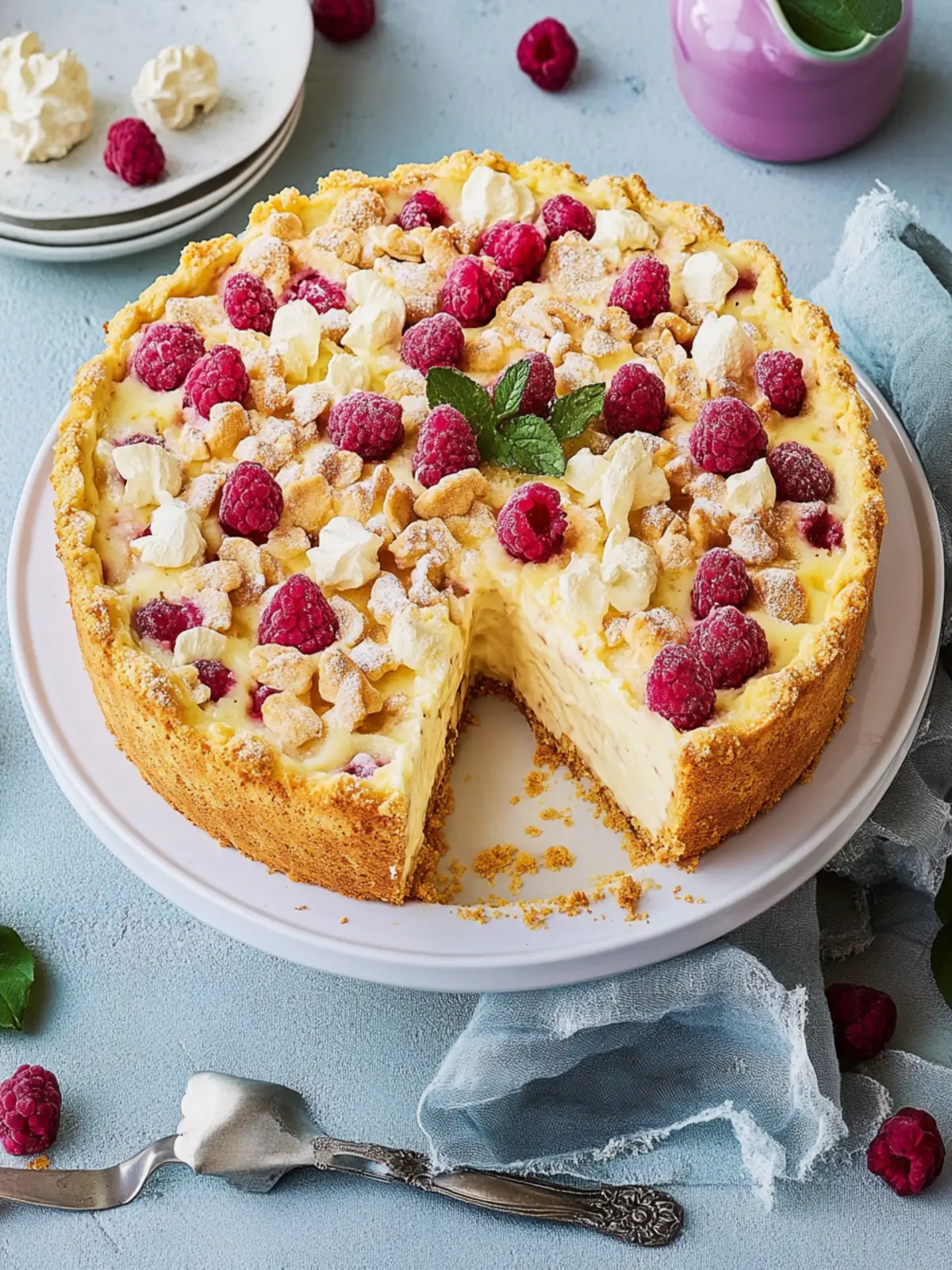 Rhabarber-Puddingkuchen