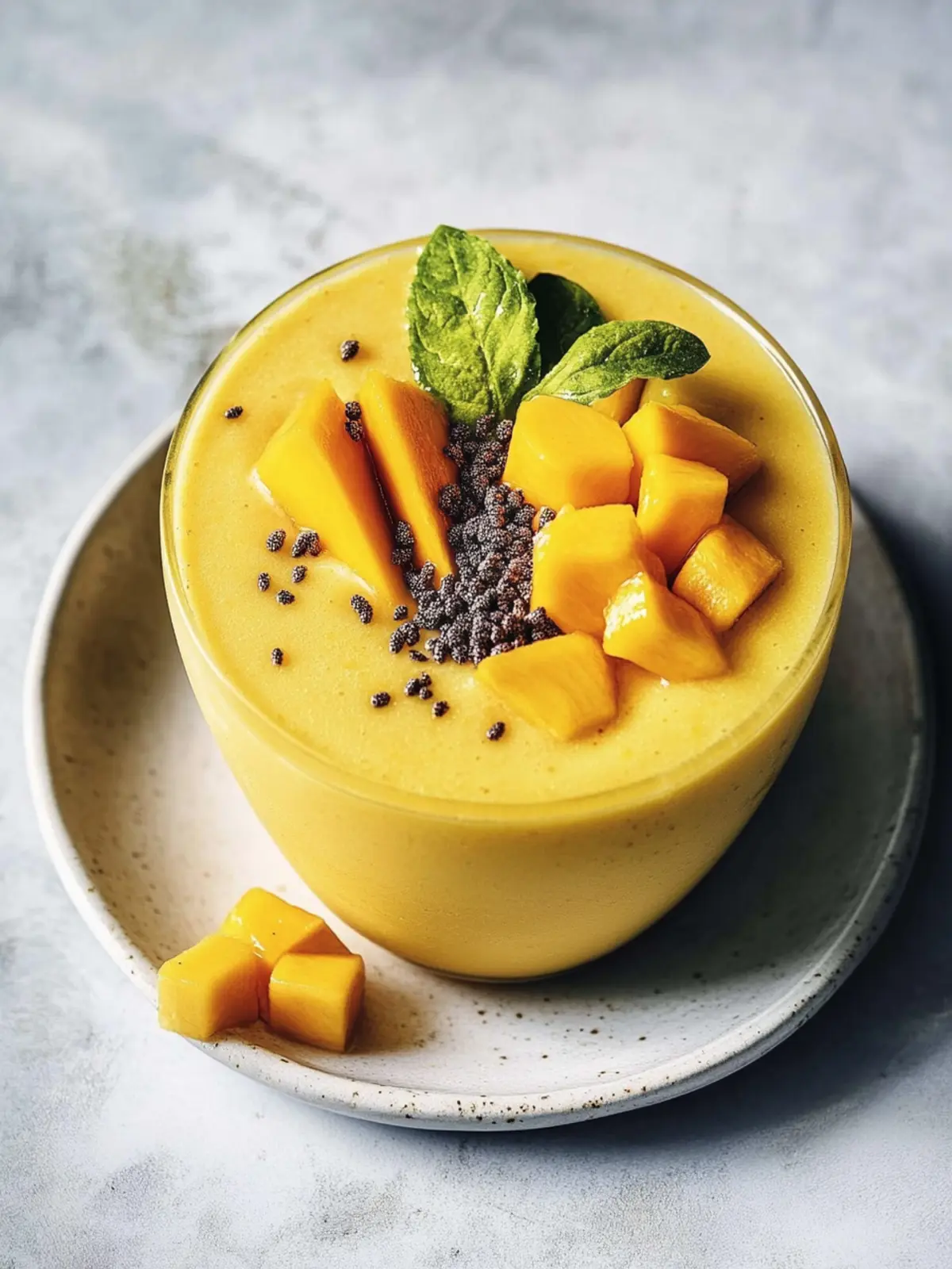 Tropische Smoothie-Schüssel mit Mango