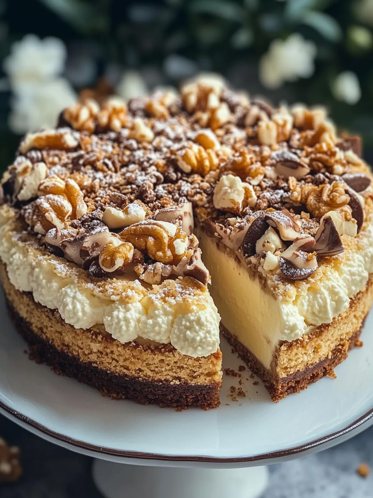 Nusskuchen mit Nougatcreme