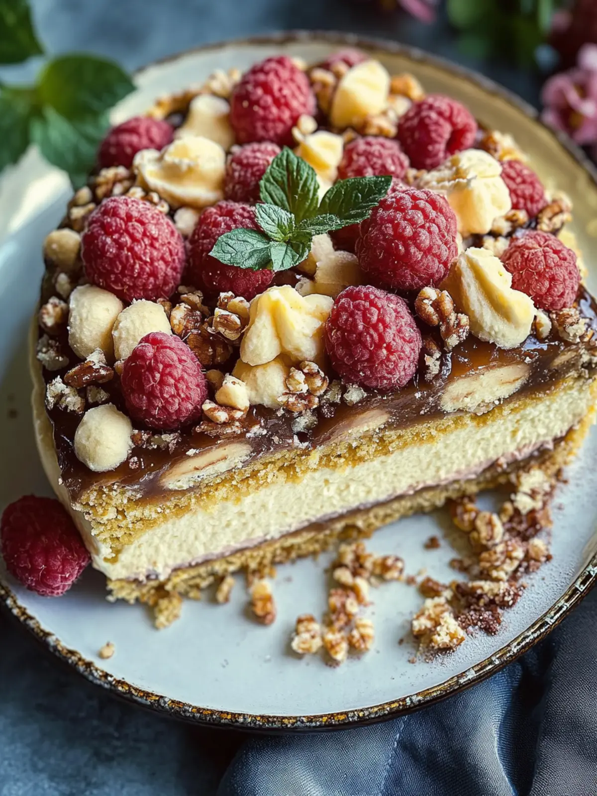 Nusskuchen mit Nougatcreme