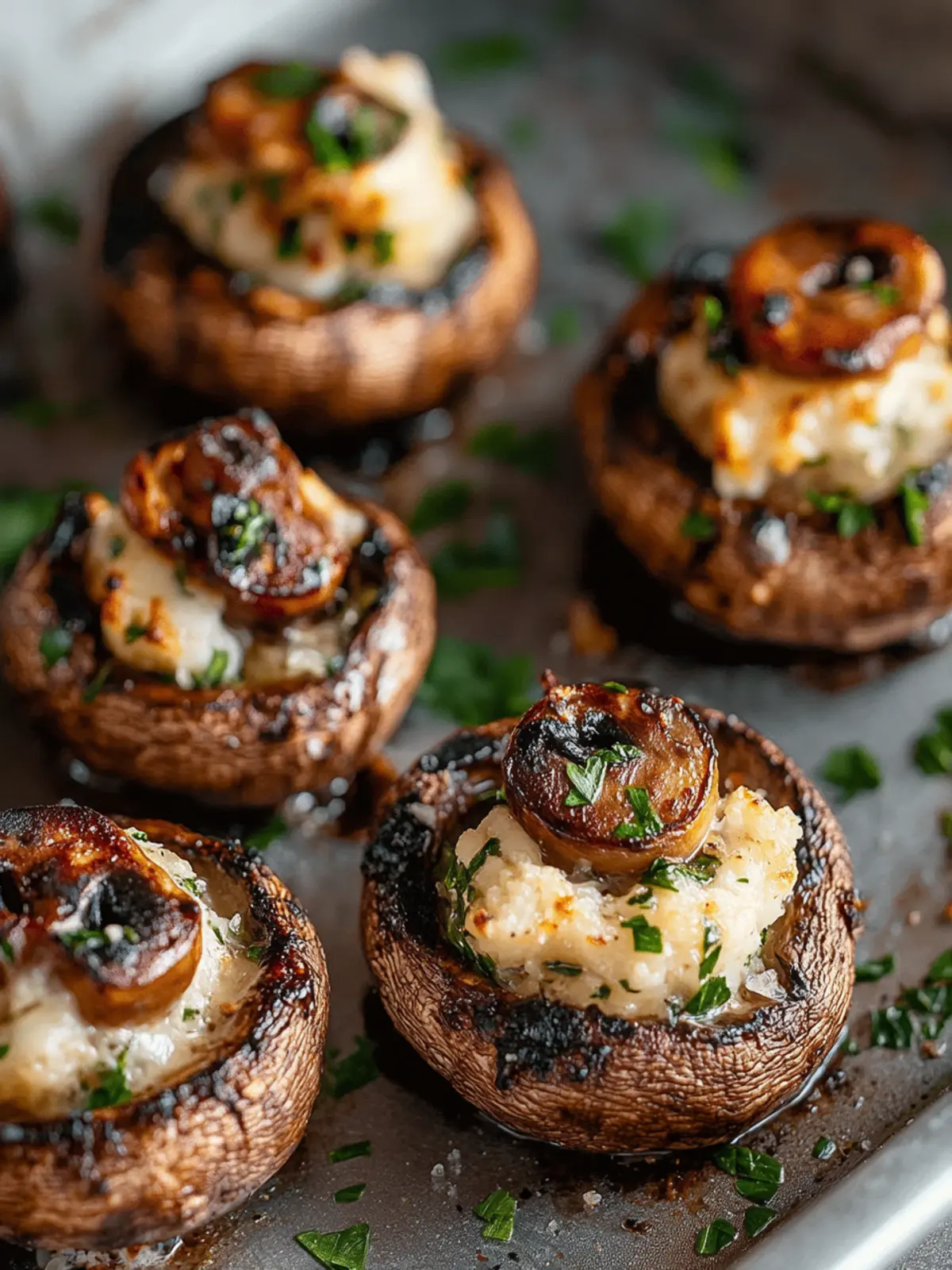 Gefüllte Champignons vom Grill