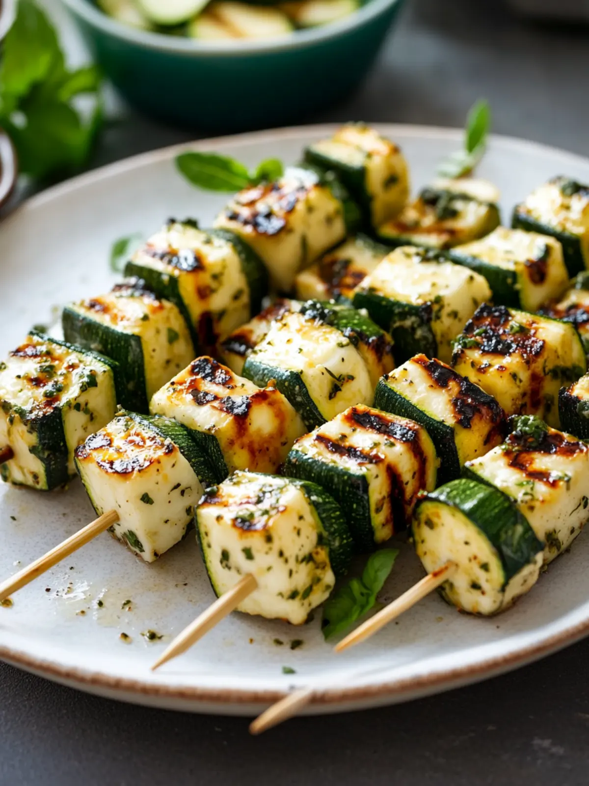 Perfekt für den Grill: So köstlich sind Zucchini-Halloumi-Spieße