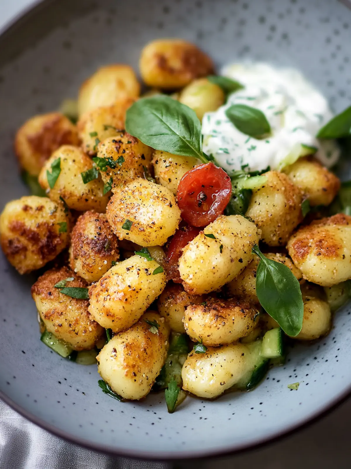 Knuspriger Gnocchi-Salat