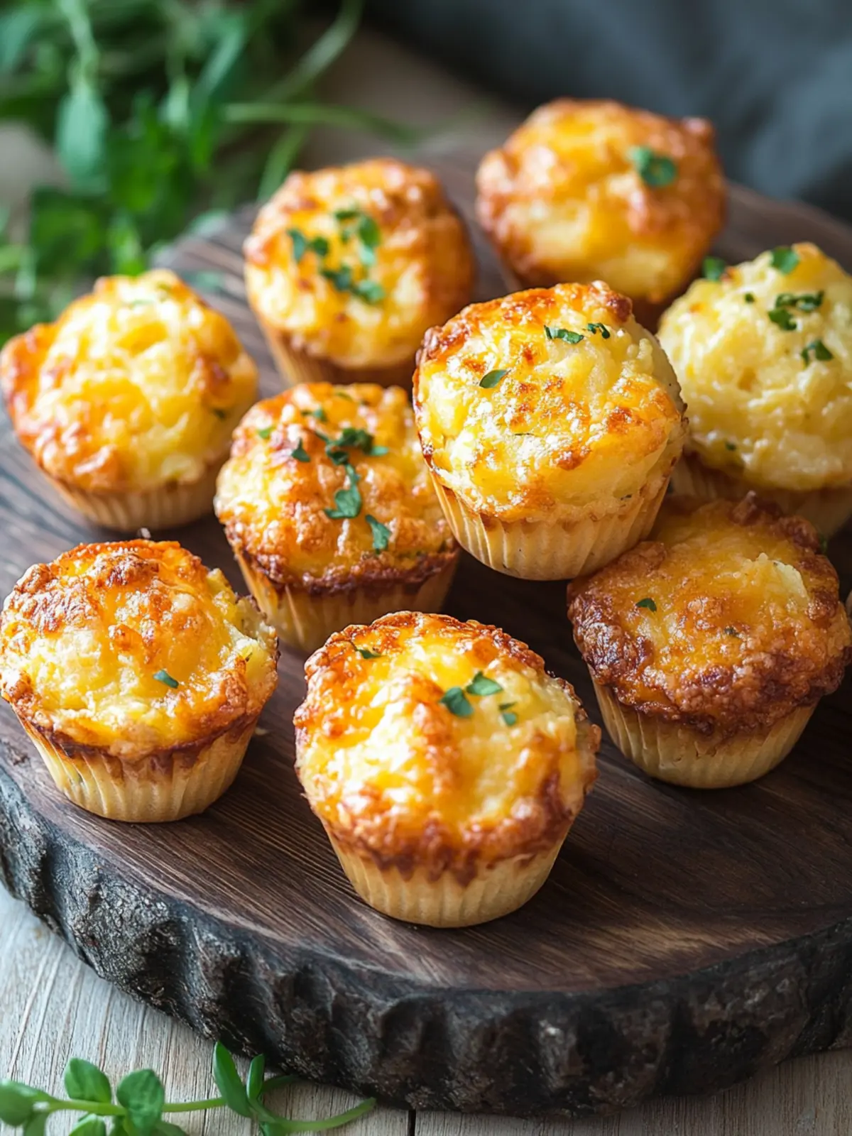 Clever leftover utilization: potato muffins with cheese