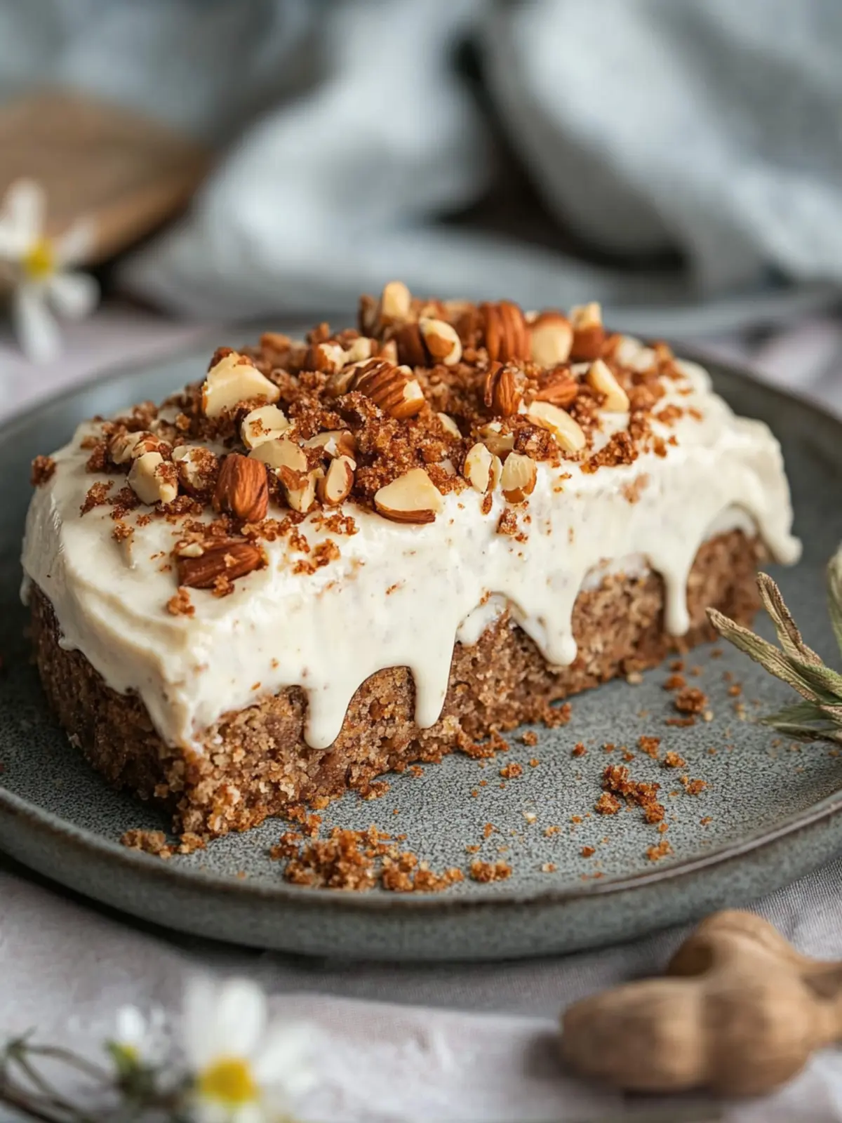 Veganer Karottenkuchen – super saftig und proteinreich