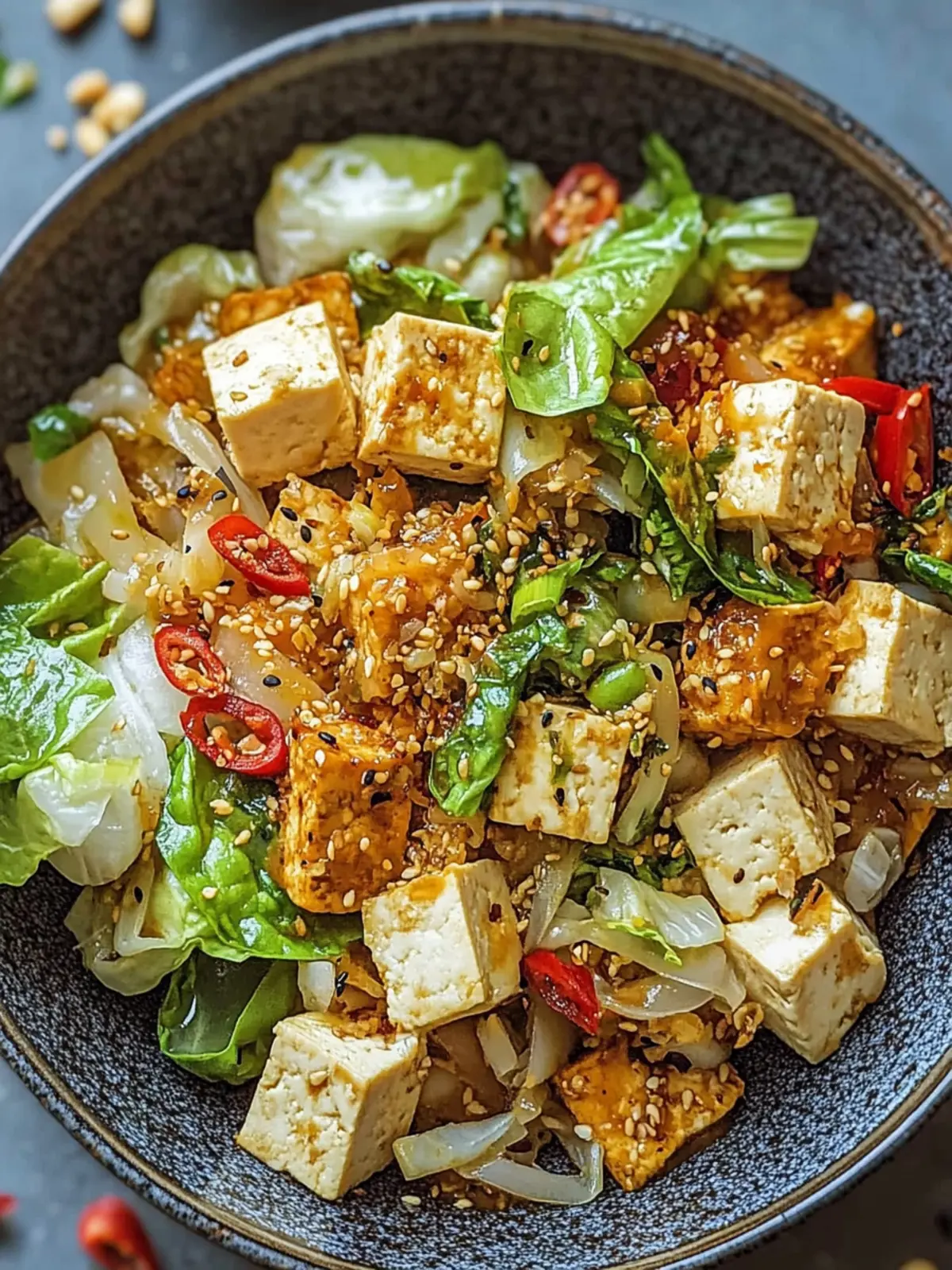 Tofu Kohlgemüse Pfanne