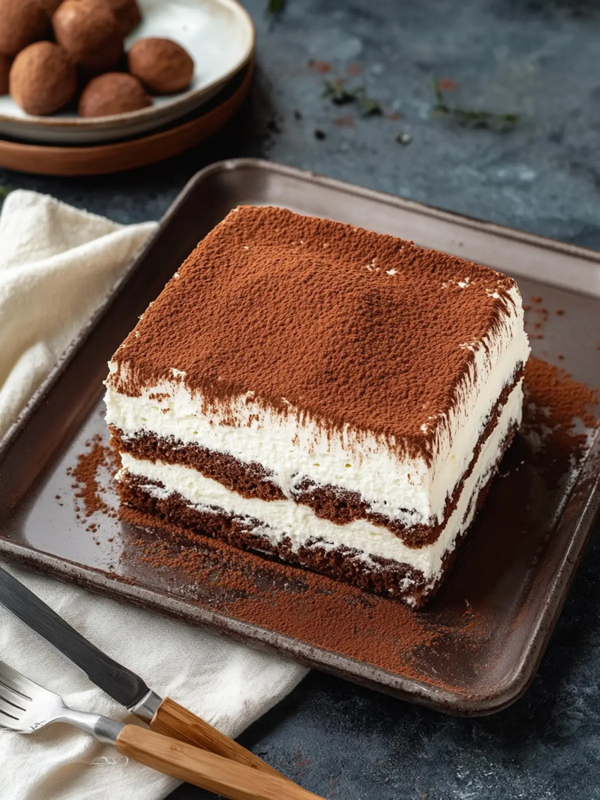 Tiramisu meets cake: a sweet rendezvous on the tray