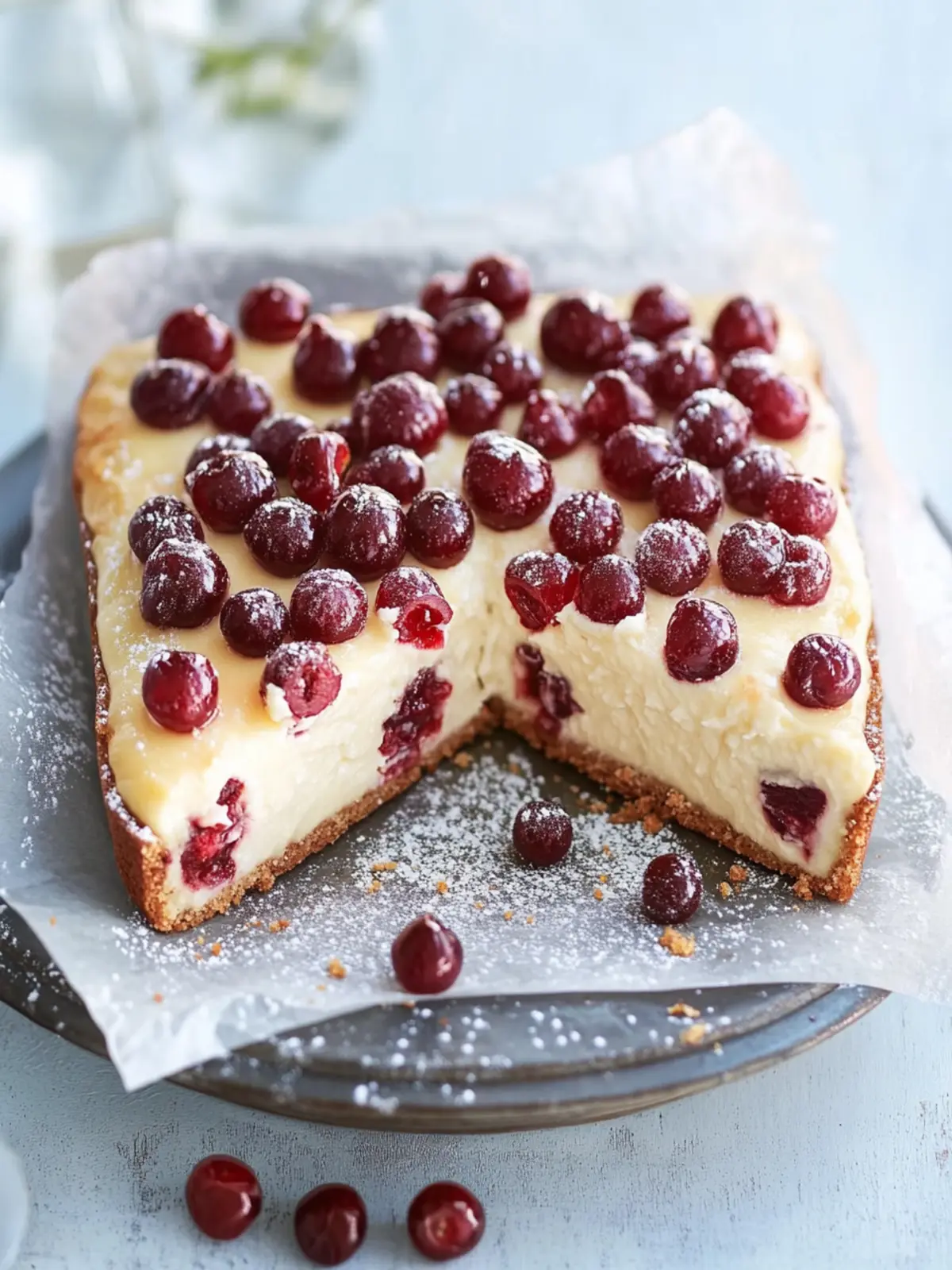 Kirsch-Schmandkuchen vom Blech