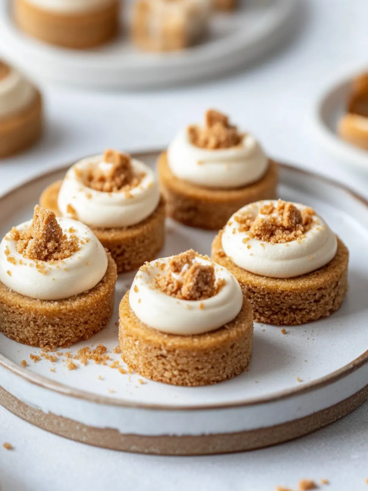 Mini Vegane Biscoff Käsekuchen