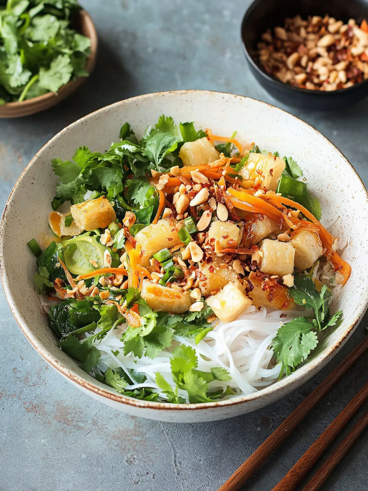 Bun Tron: vietnamesischer Reisnudelsalat mit Crunch