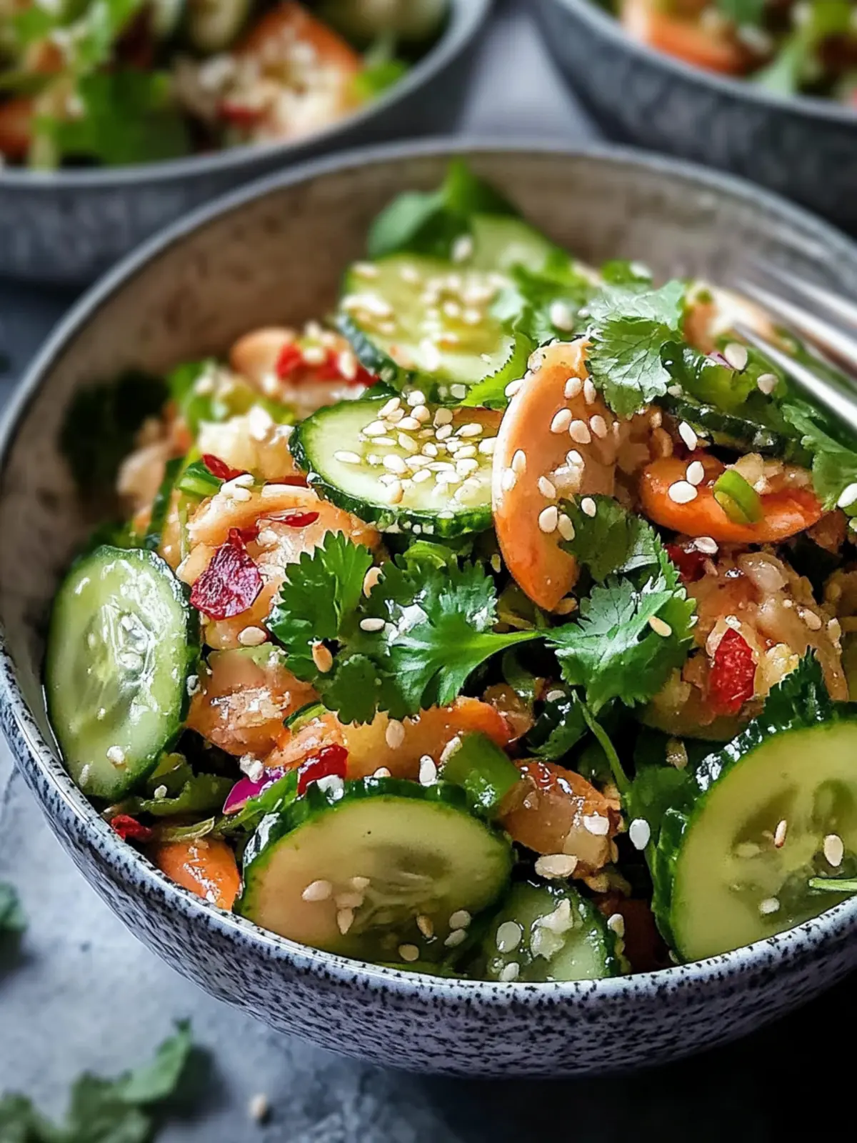 Würziger Asiatischer Gurkensalat