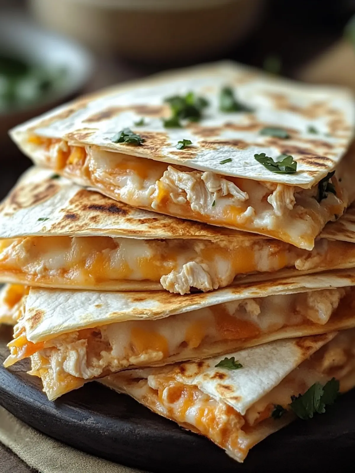 Hochproteinhaltige Hühnchen-Ranch-Quesadilla einfach zubereiten