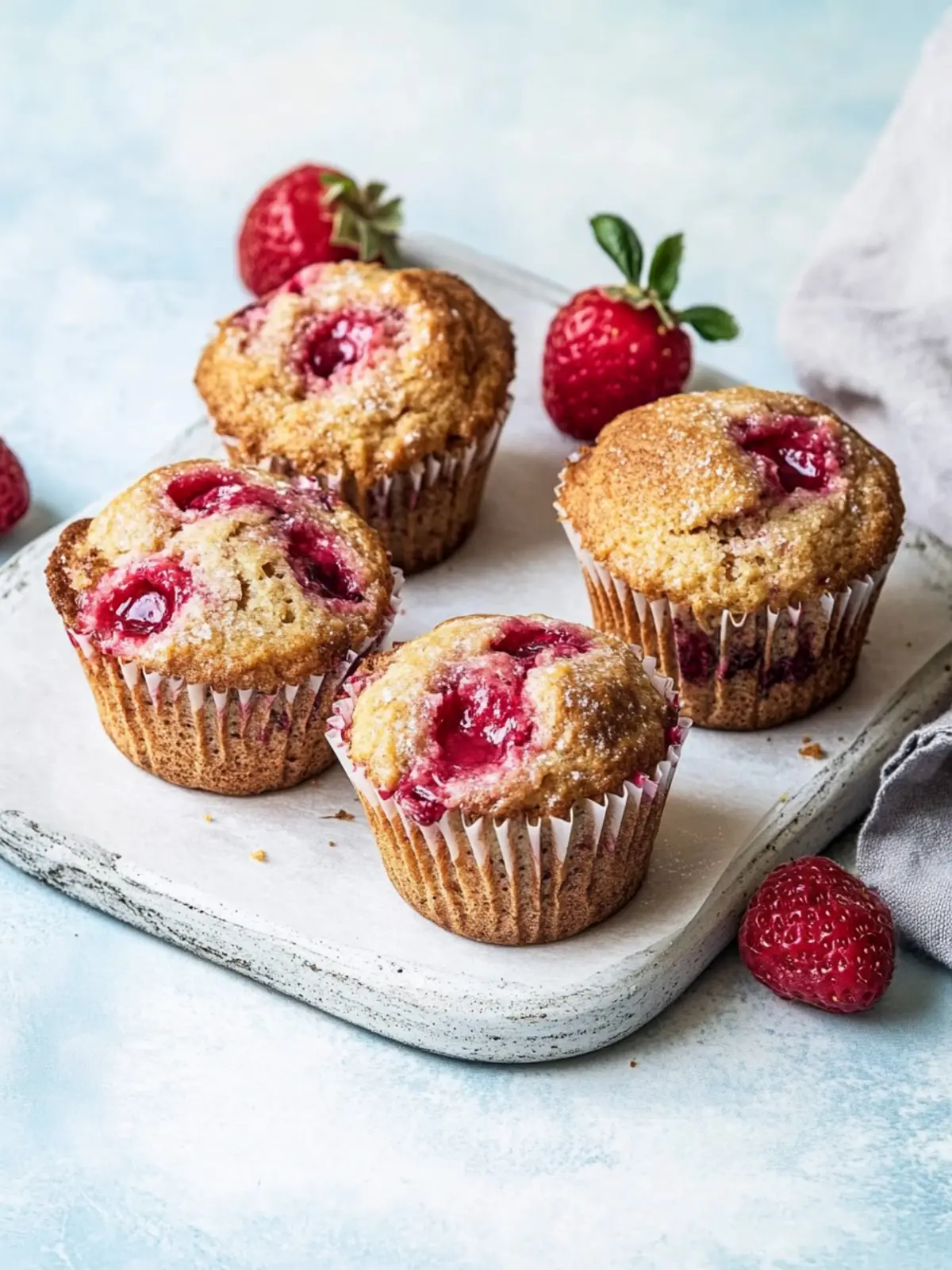 Vegane Erdbeermuffins