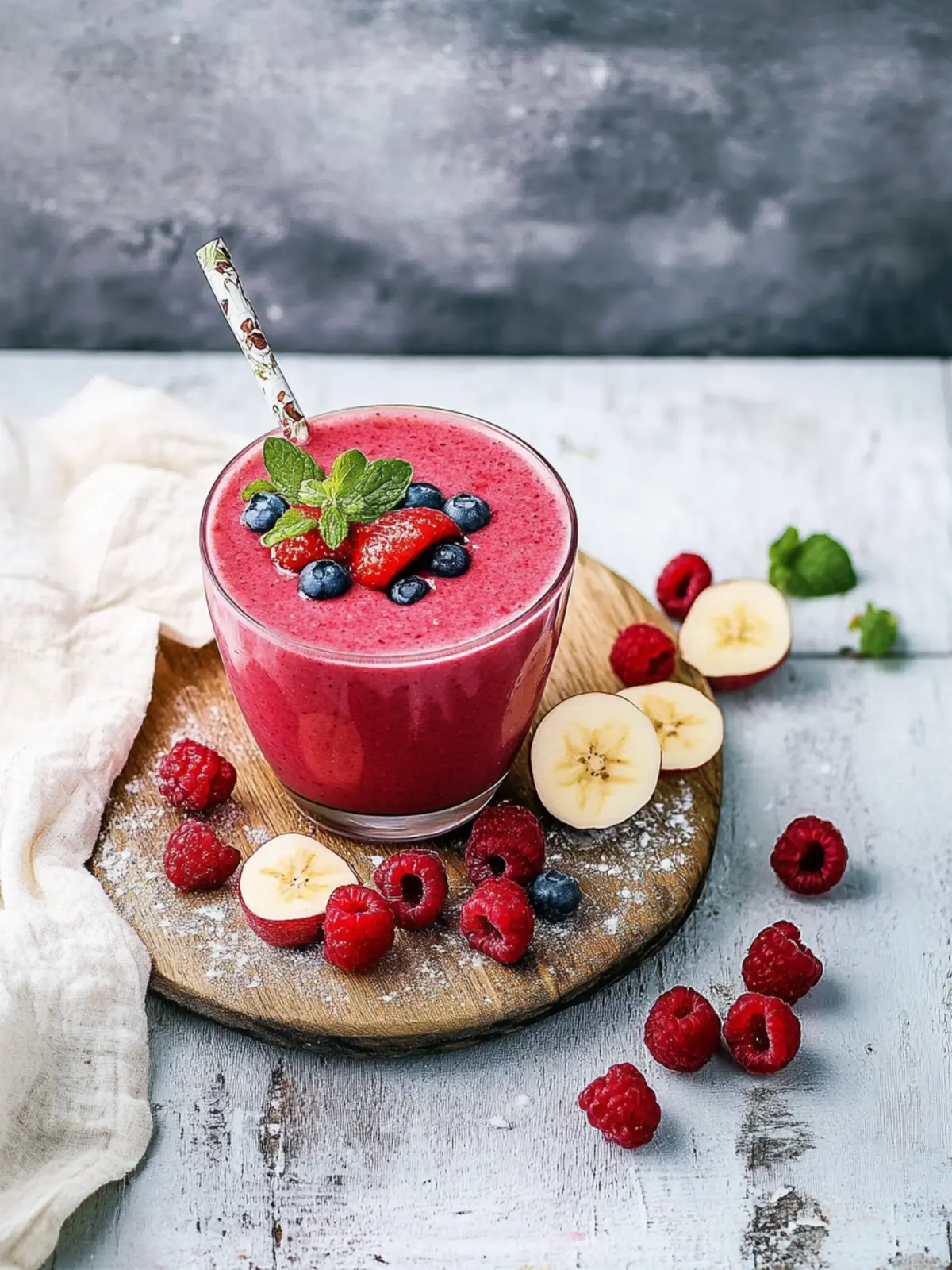 Smoothie-Schüssel mit Beeren