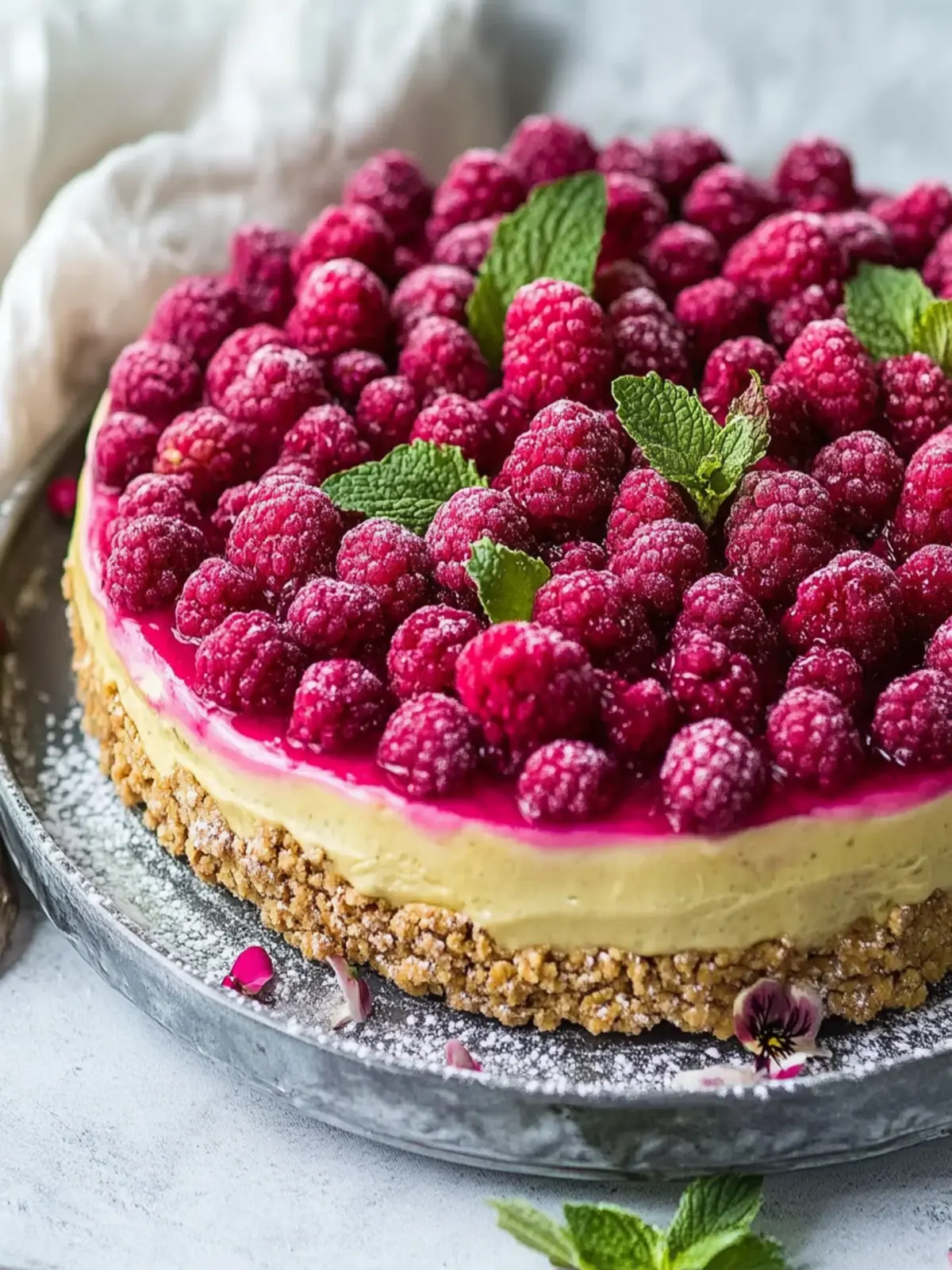 Pistazien-Himbeer-Kuchen