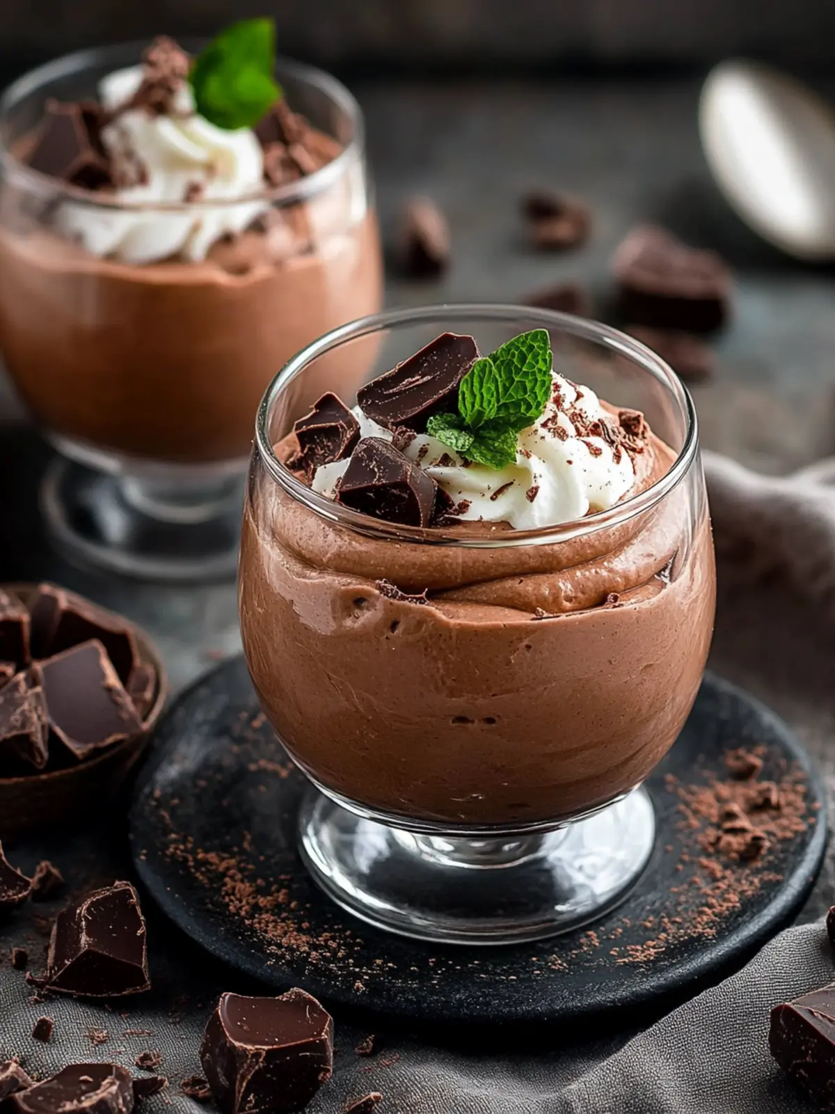 Einfache Mousse au Chocolat ohne Ei