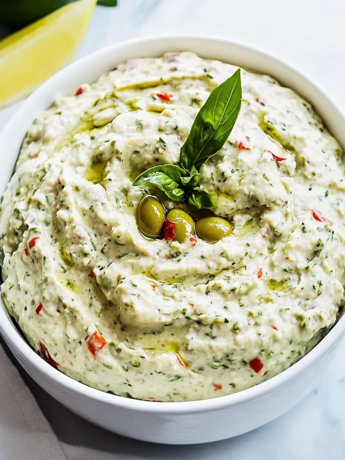 Grüner Oliven-Dip