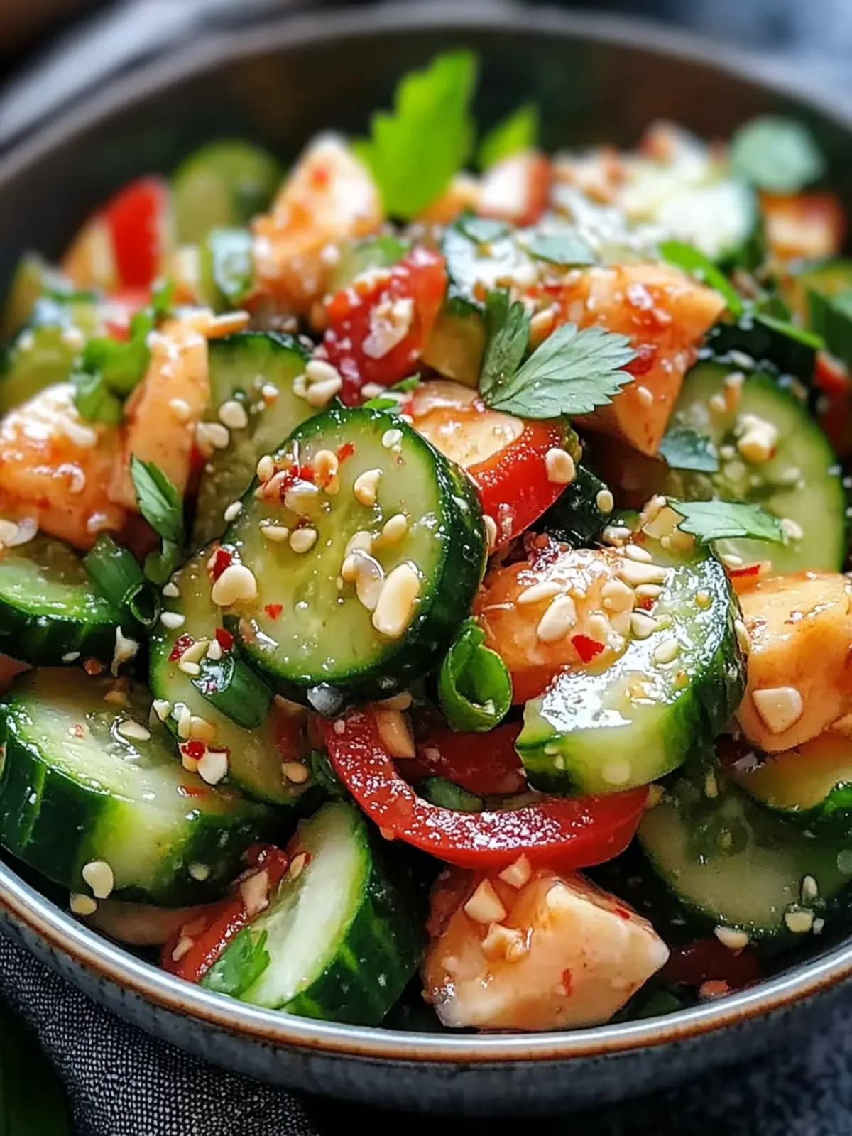 Würziger Asiatischer Gurkensalat
