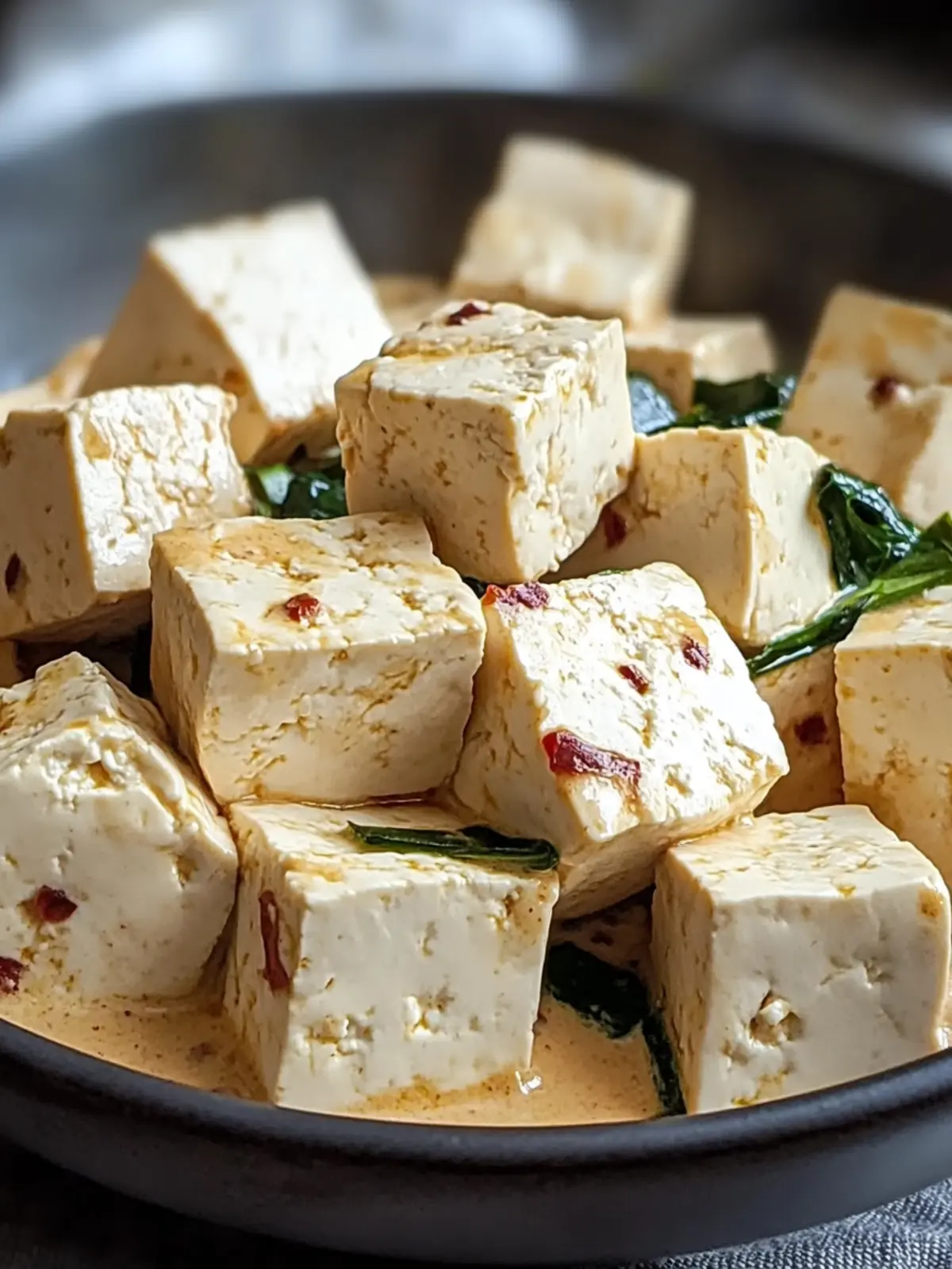Creamy vegan tofu: A quick, delicious dish