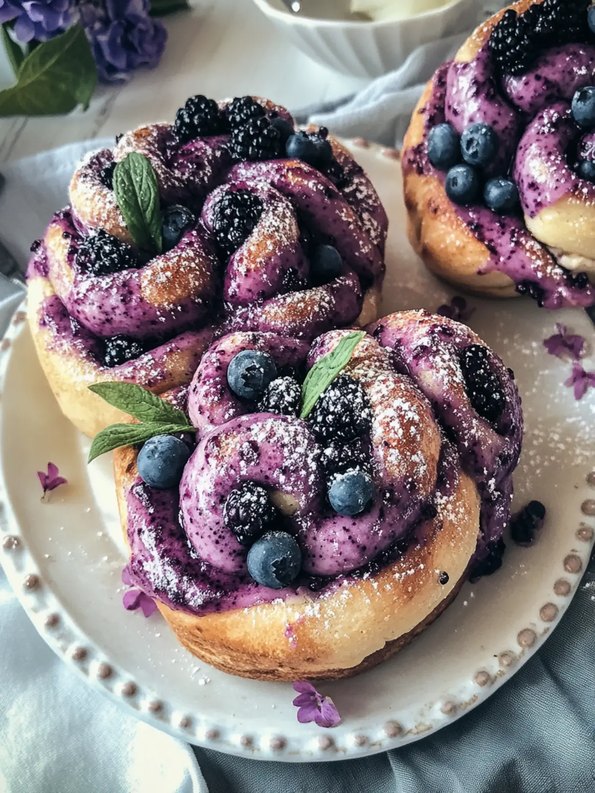 Vegane Heidelbeerbrötchen