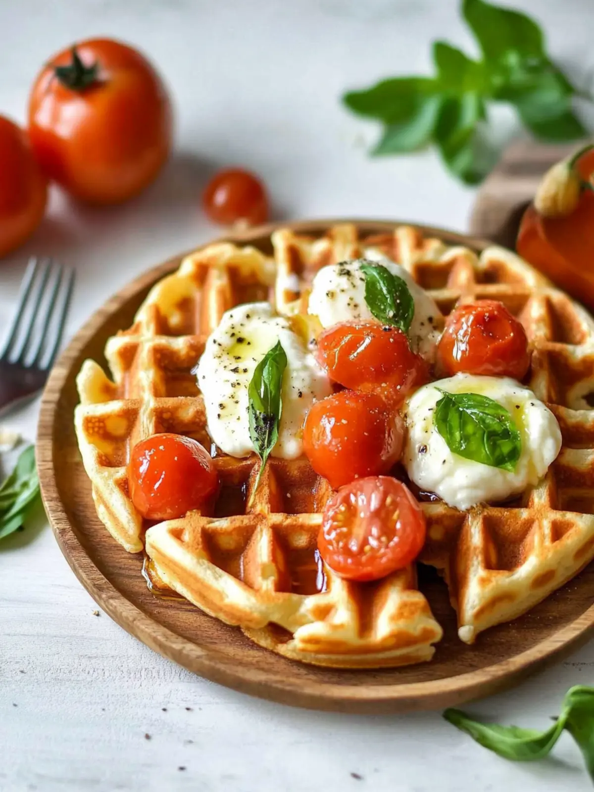 Tomaten-Mozzarella-Waffeln