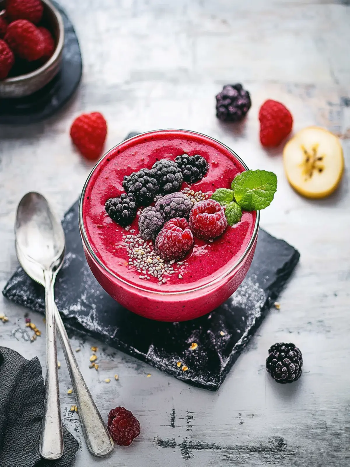 Smoothie-Schüssel mit Beeren