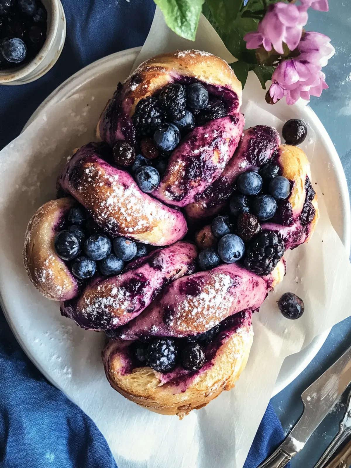 Vegane Heidelbeerbrötchen