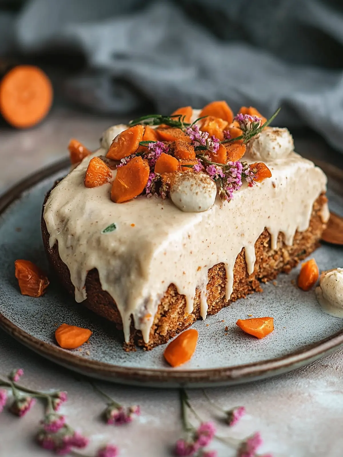 Veganer Karottenkuchen – super saftig und proteinreich