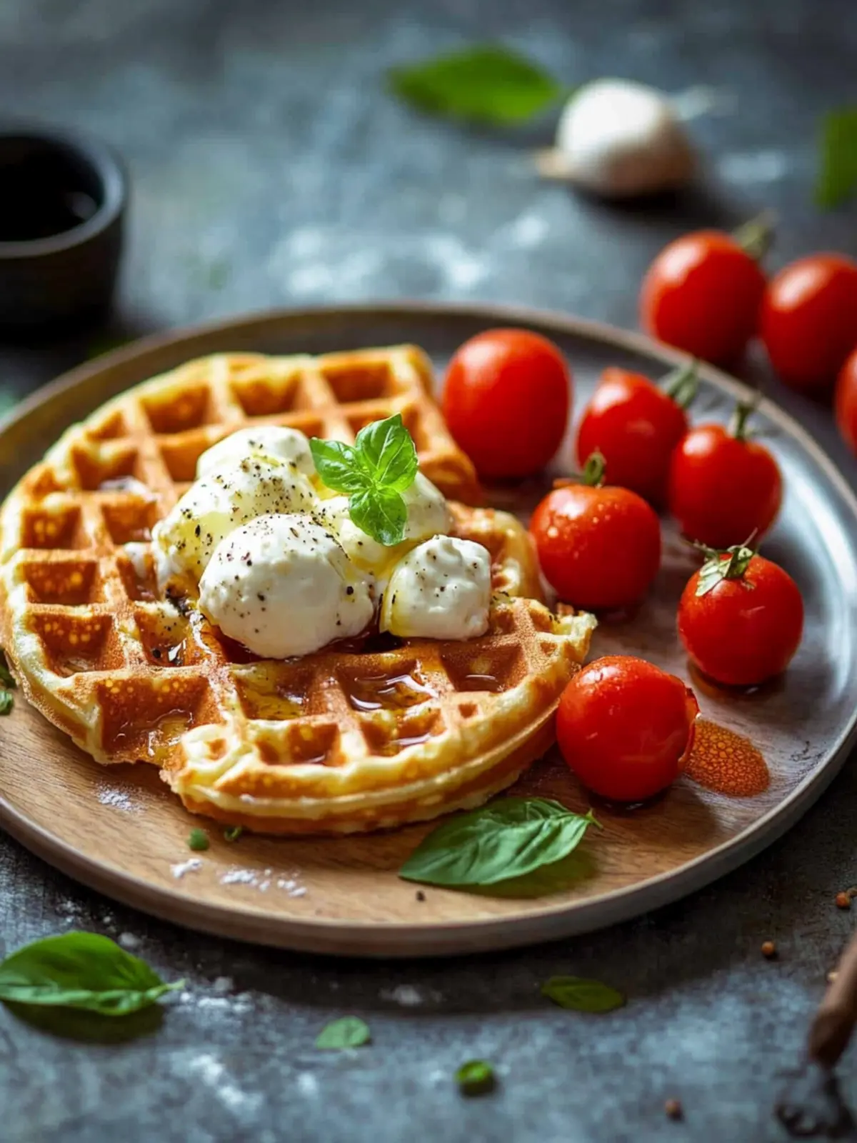 Tomaten-Mozzarella-Waffeln