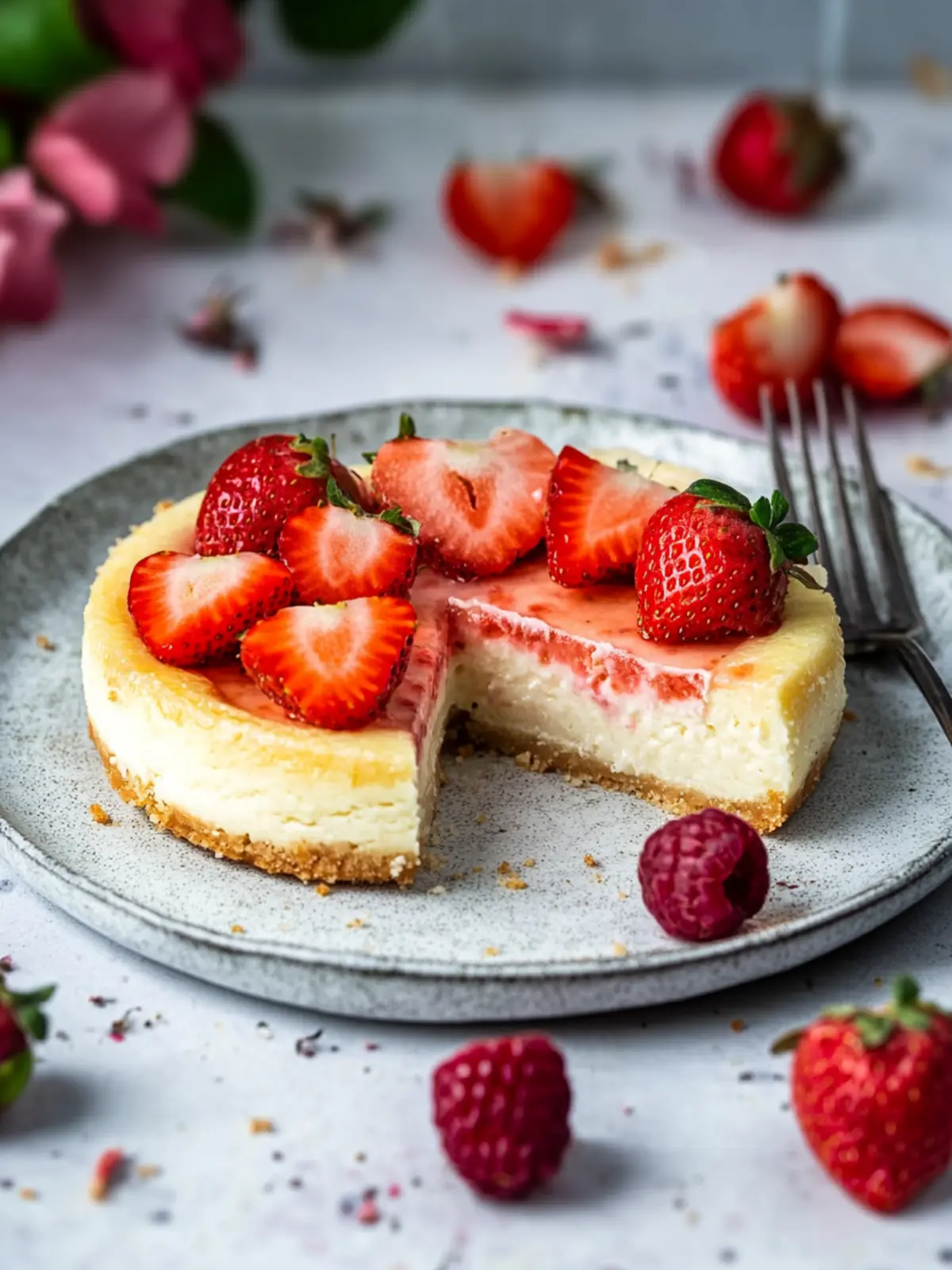 Mini-Erdbeer-Cheesecakes