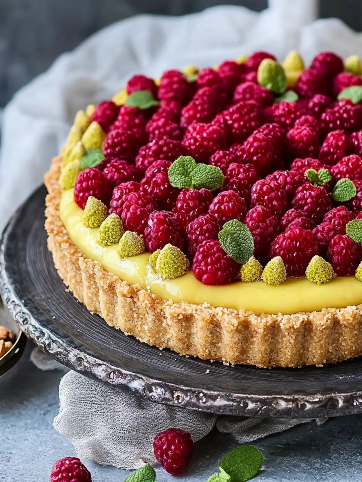 Pistazien-Himbeer-Kuchen