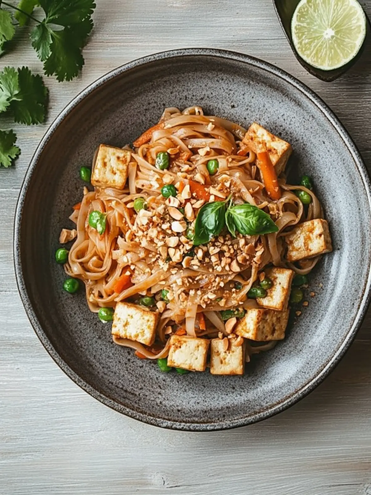 Tofu Pad Thai mit Erdnusssauce