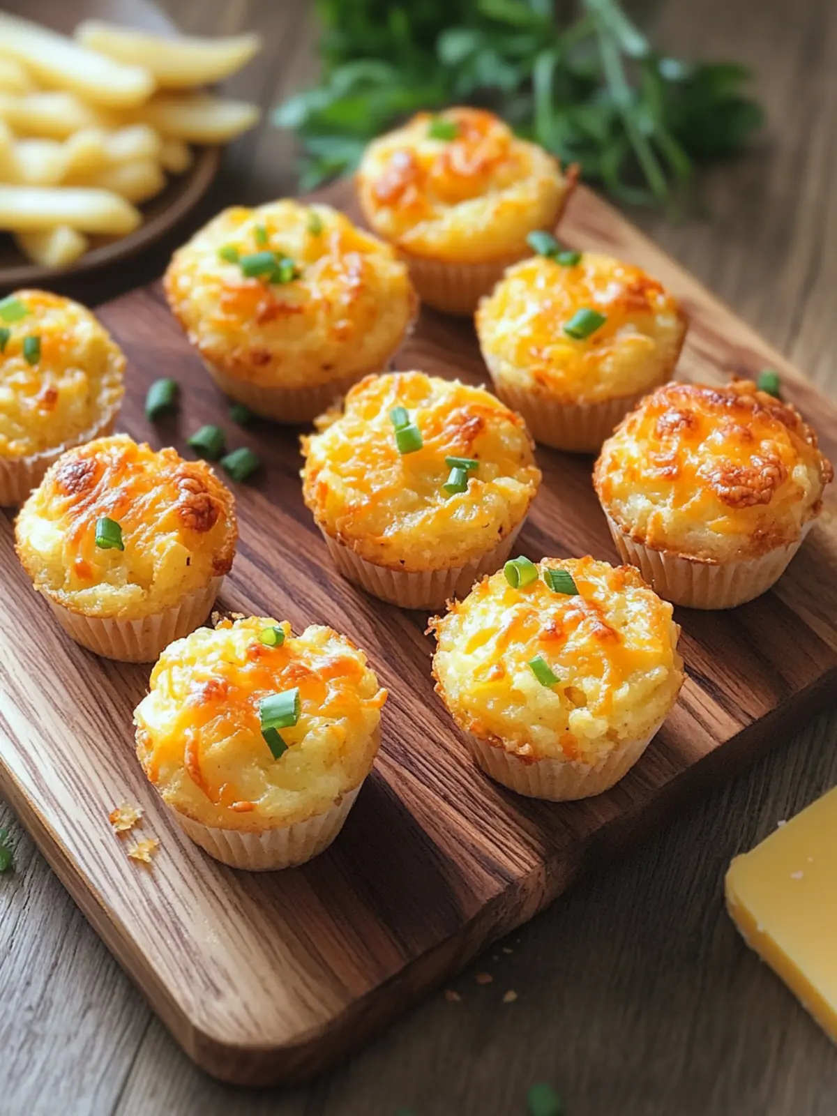 Clever leftover utilization: potato muffins with cheese