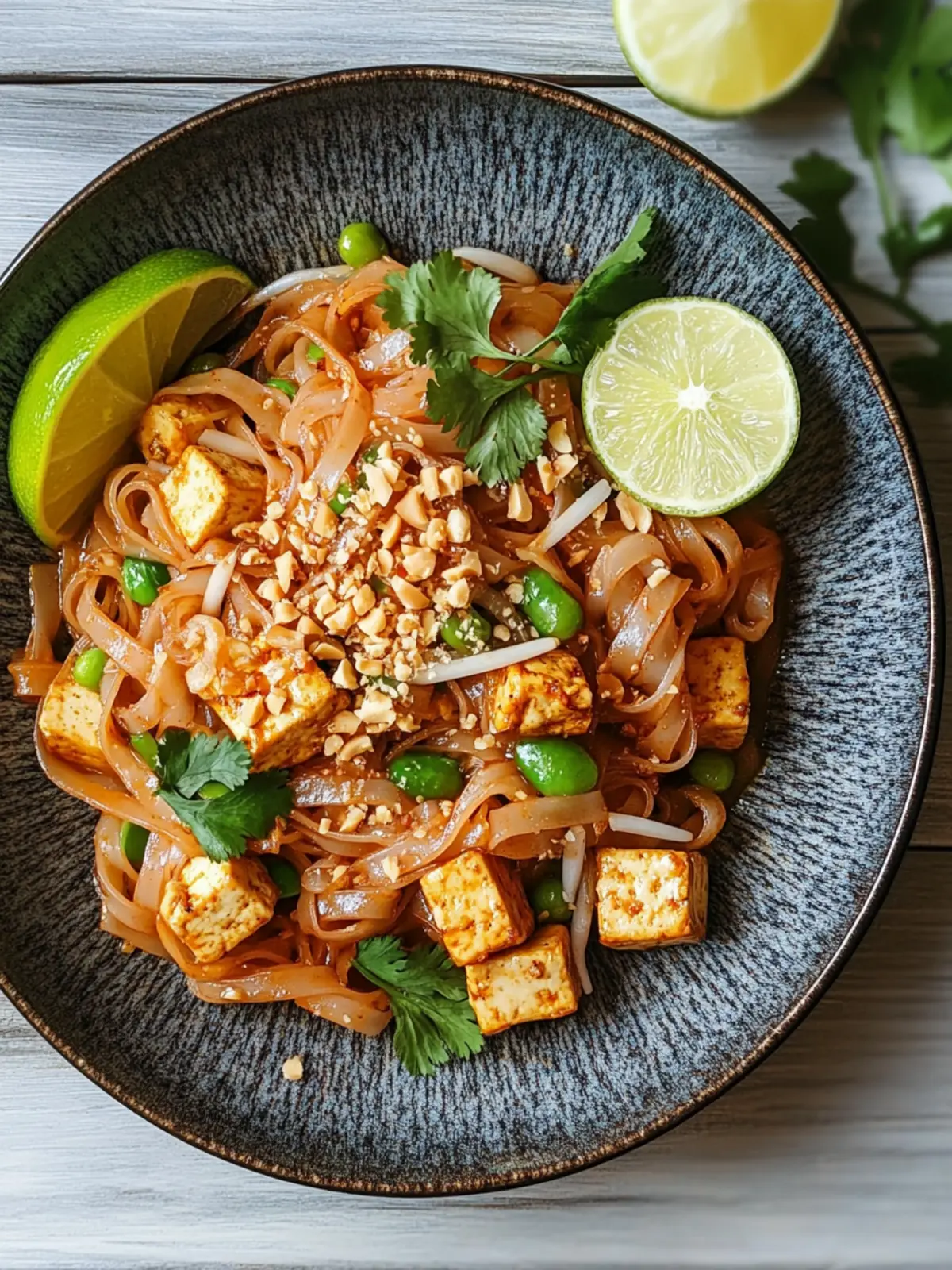 Tofu Pad Thai mit Erdnusssauce