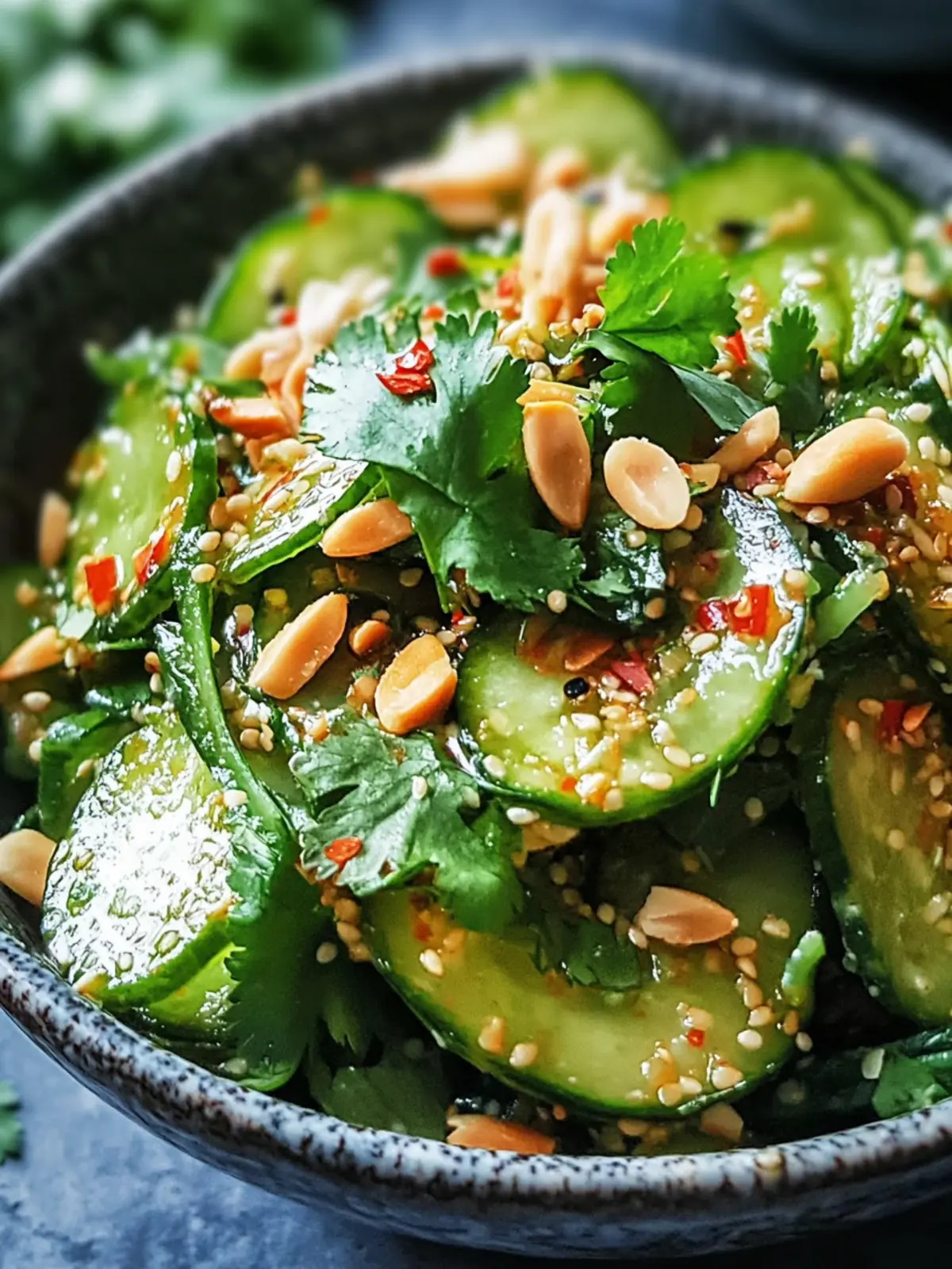 Würziger Asiatischer Gurkensalat