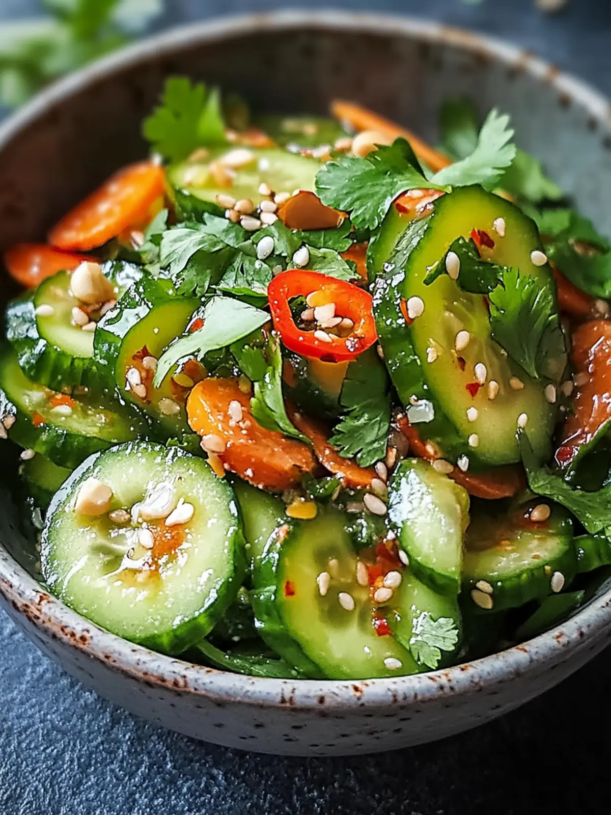 Würziger Asiatischer Gurkensalat