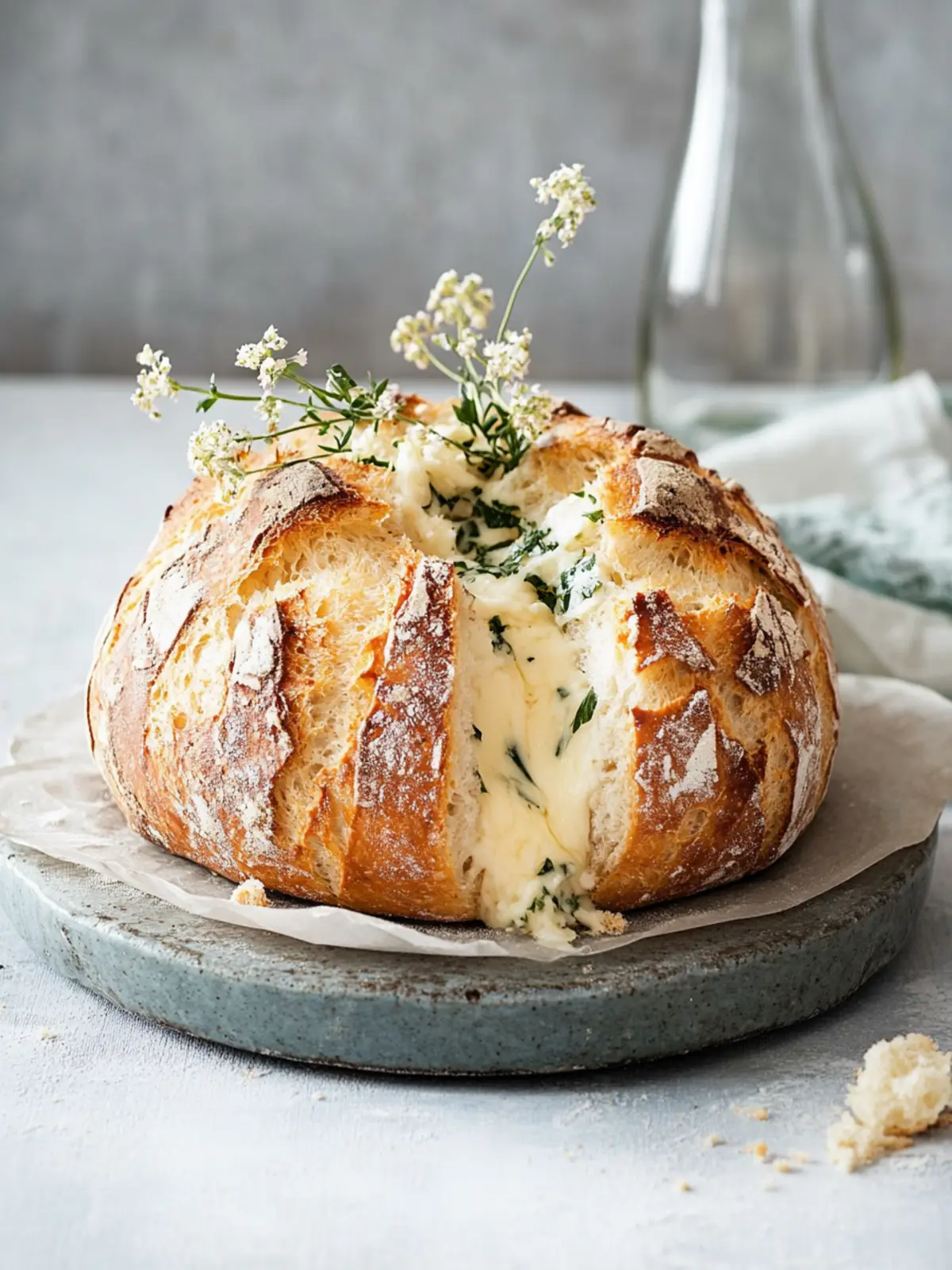 Käseknoblauch-Zupfbrot