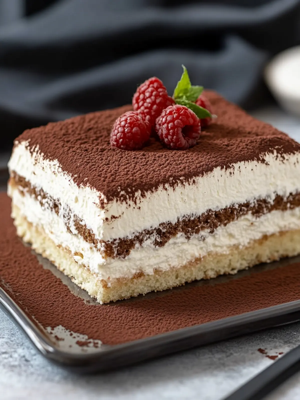 Tiramisu meets cake: a sweet rendezvous on the tray