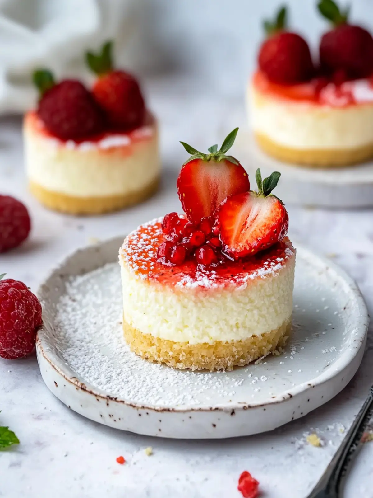 Mini-Erdbeer-Cheesecakes