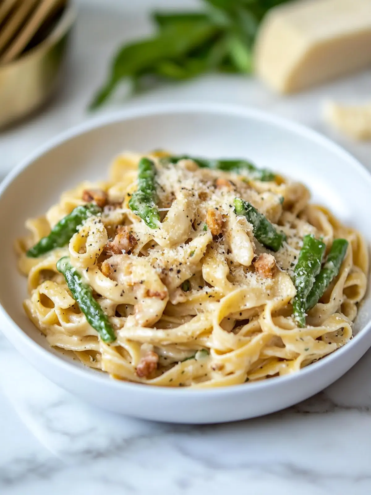 Keto Cremige Hähnchen Alfredo Pasta