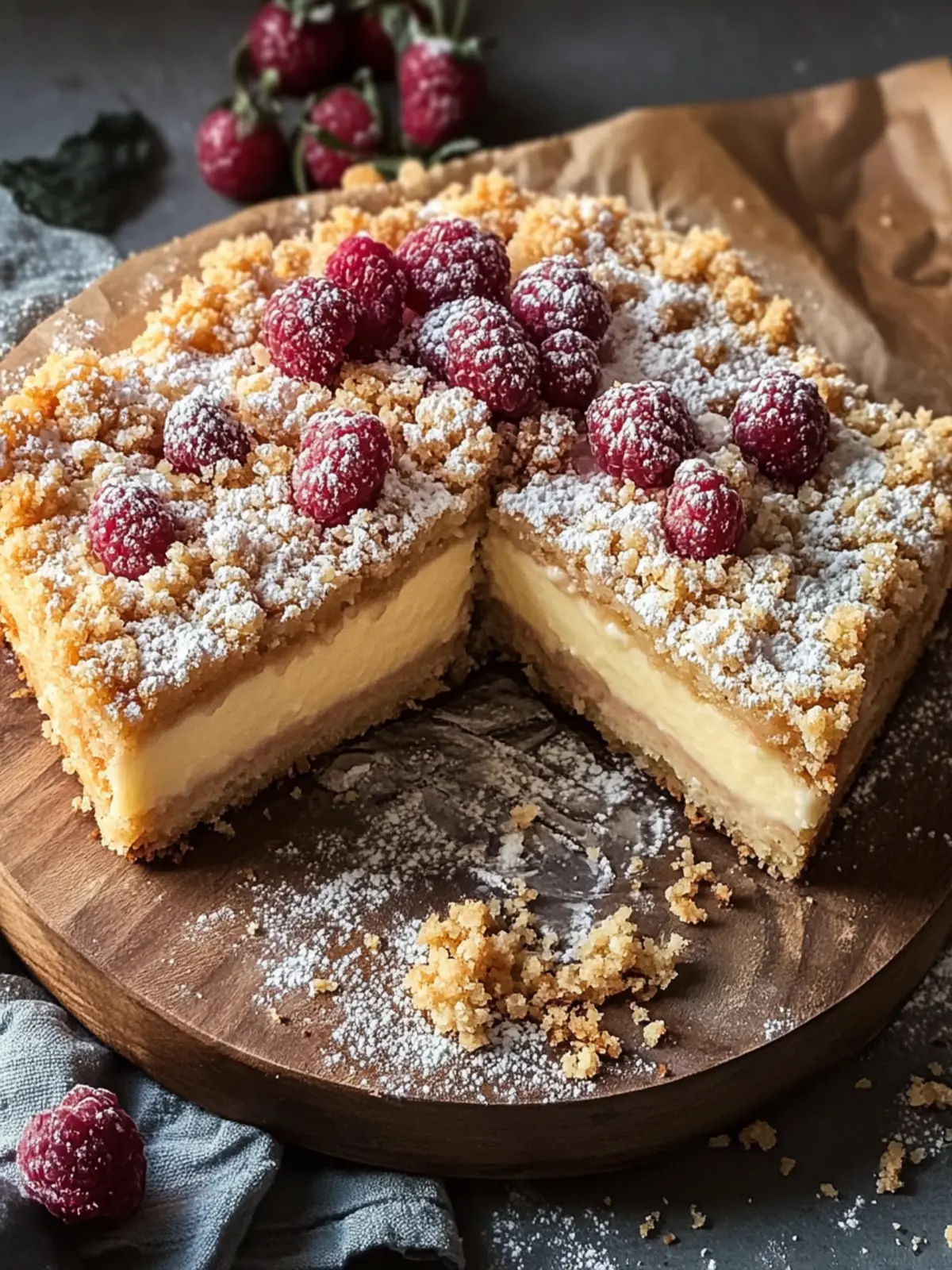 Streuselkuchen mit Pudding
