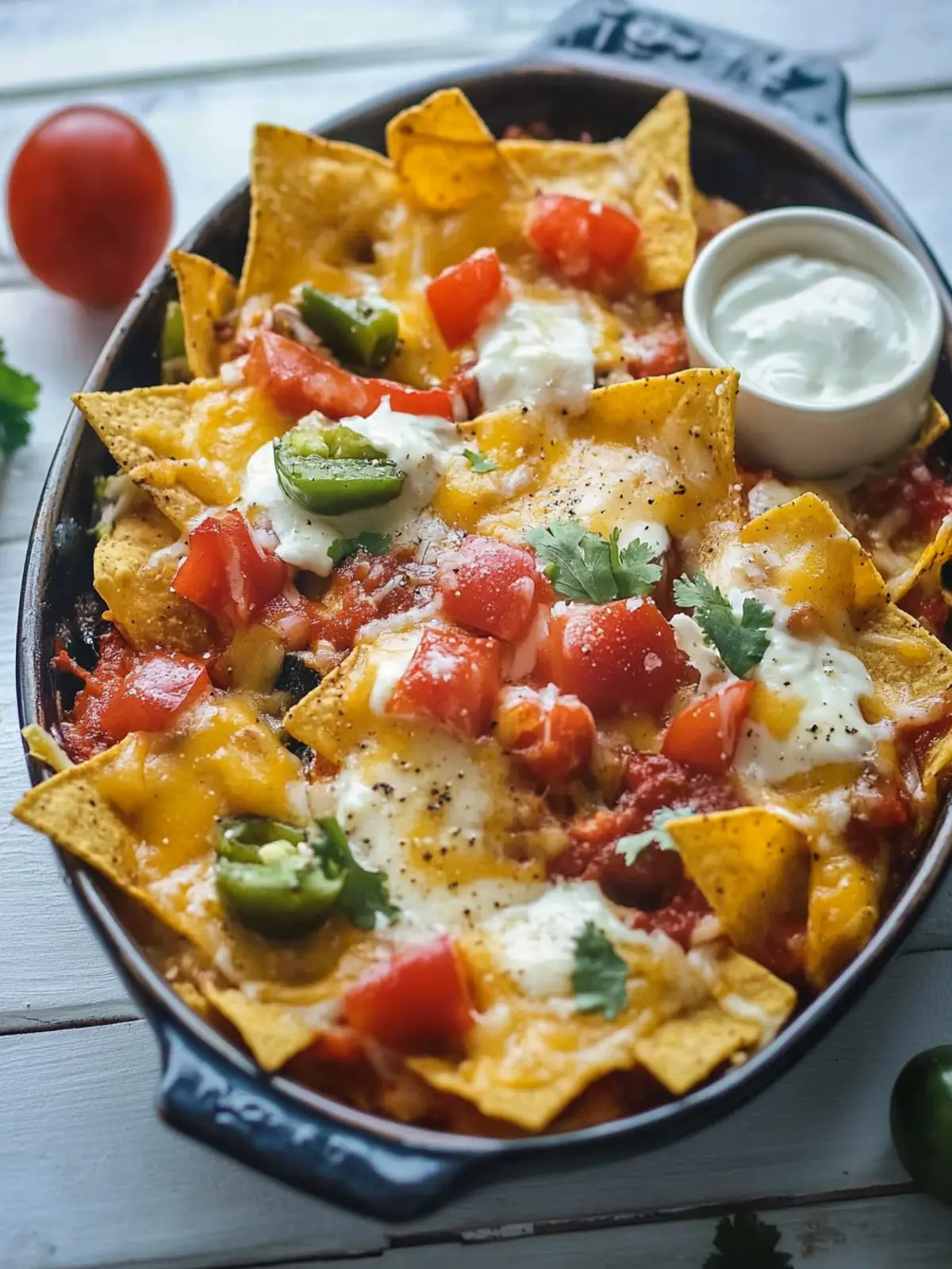 Käseüberbackene Nachos