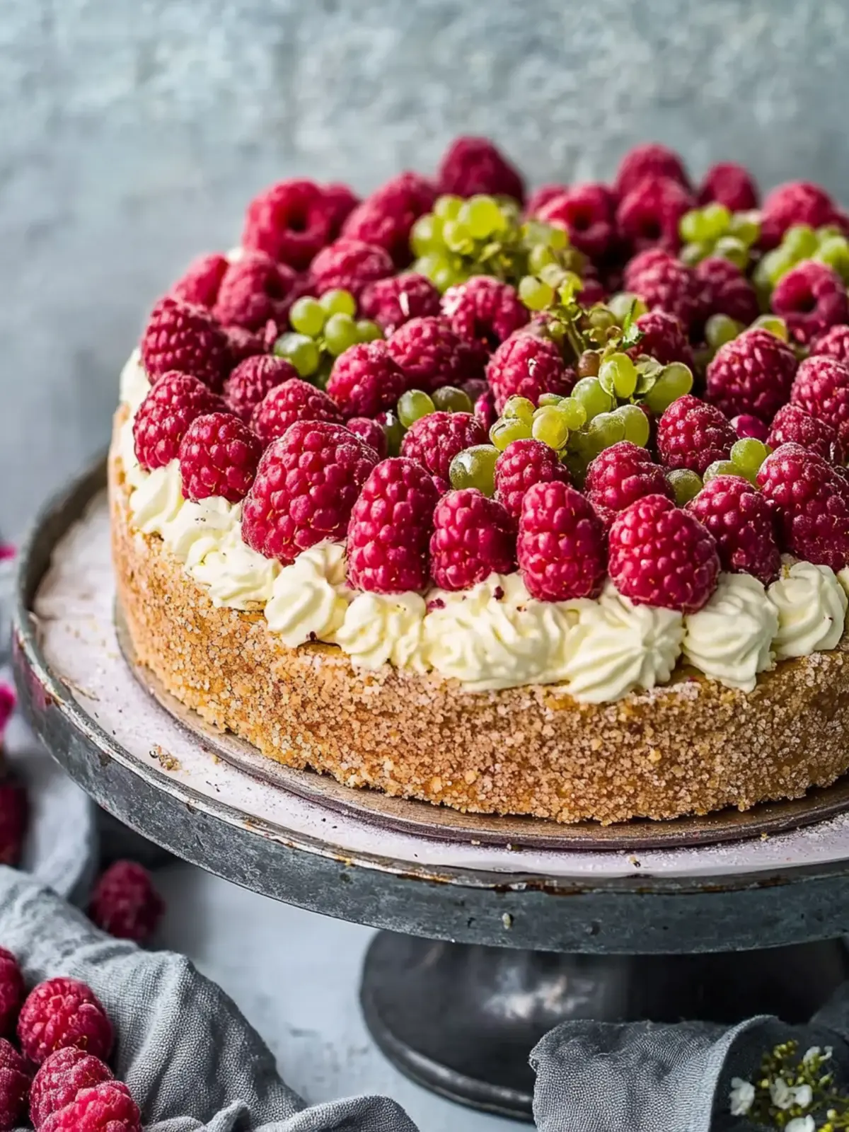 Pistazien-Himbeer-Kuchen