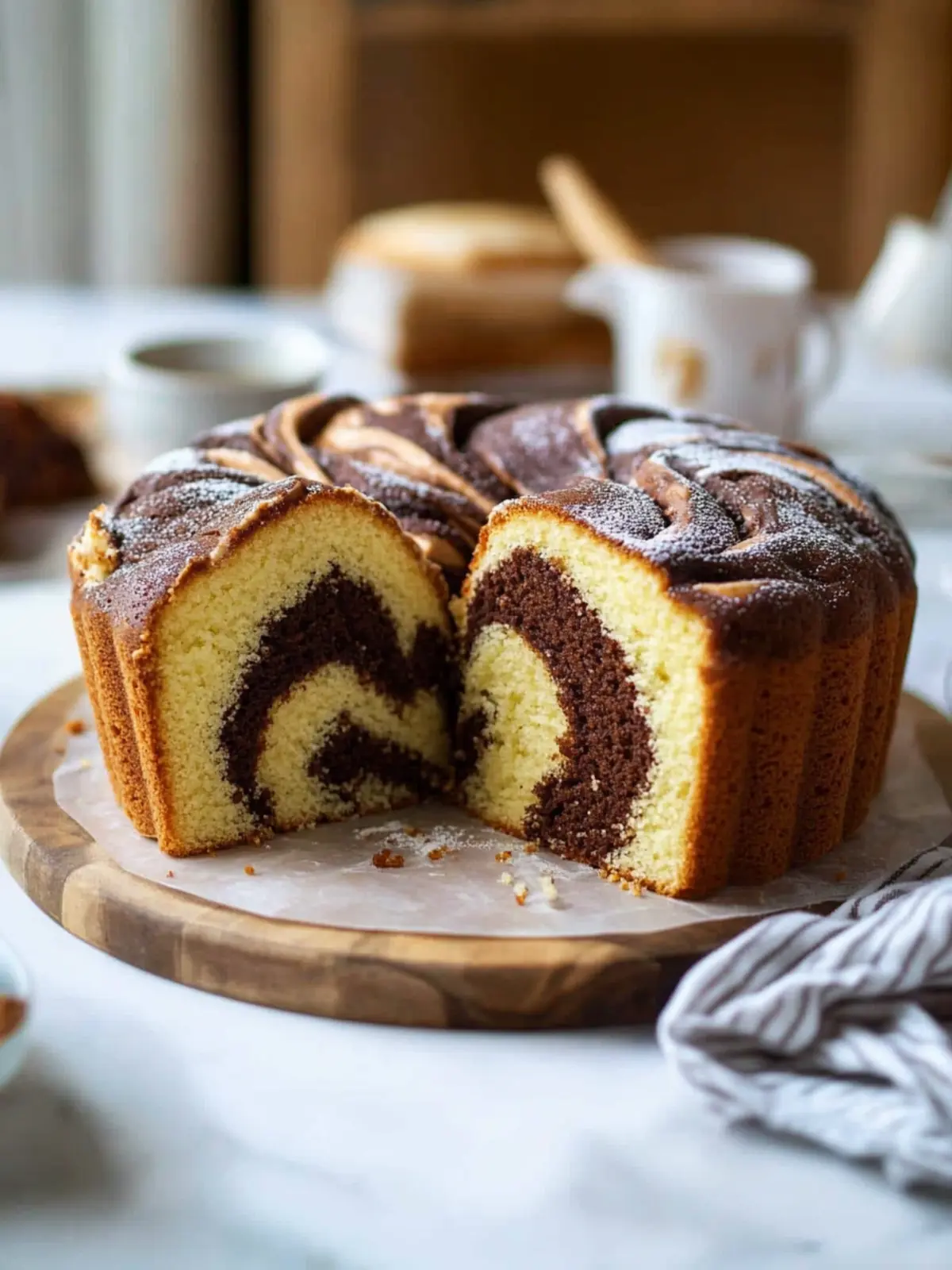 Juicy marble cake without egg and butter: This is how the light version succeeds