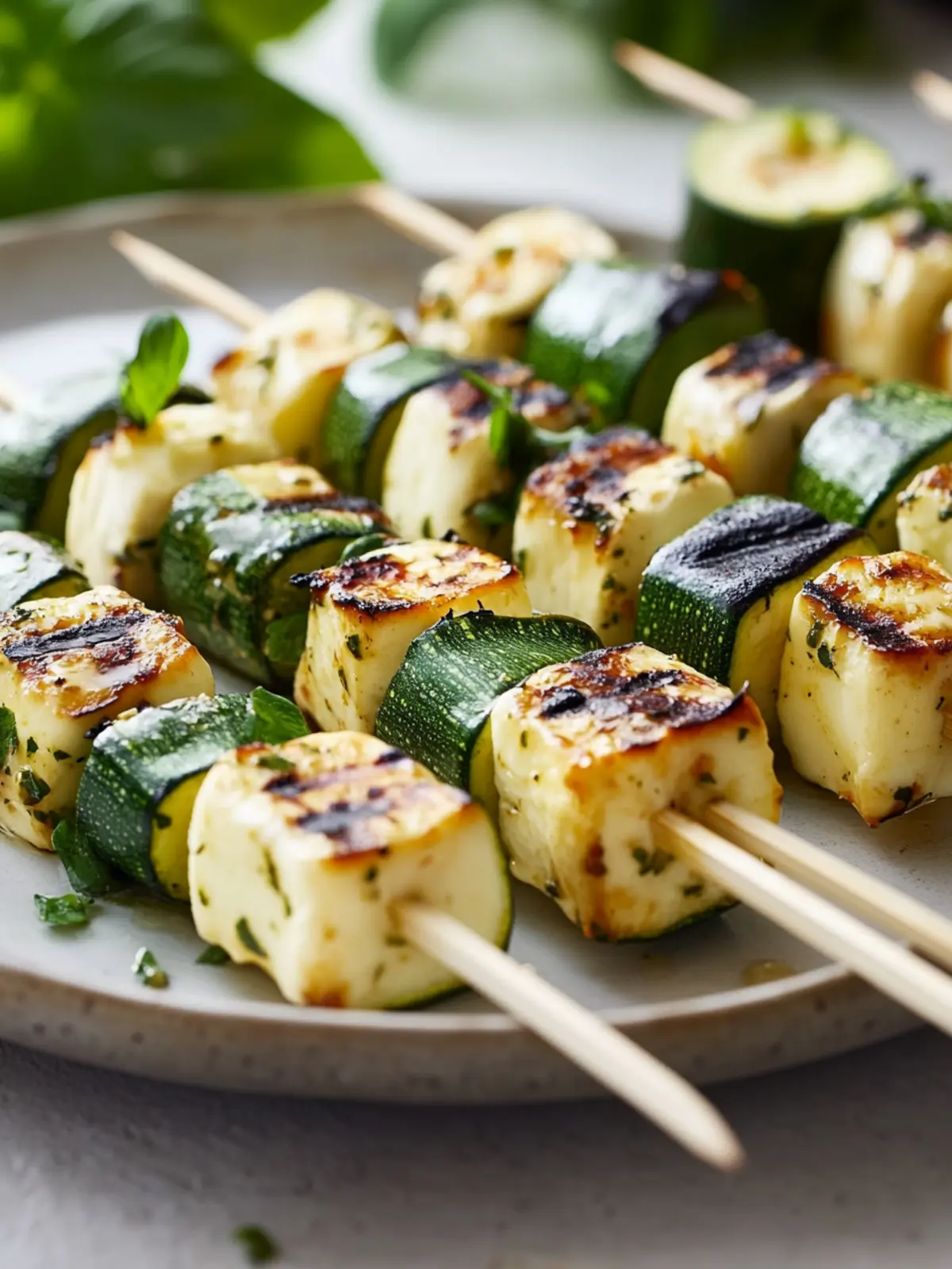 Perfekt für den Grill: So köstlich sind Zucchini-Halloumi-Spieße