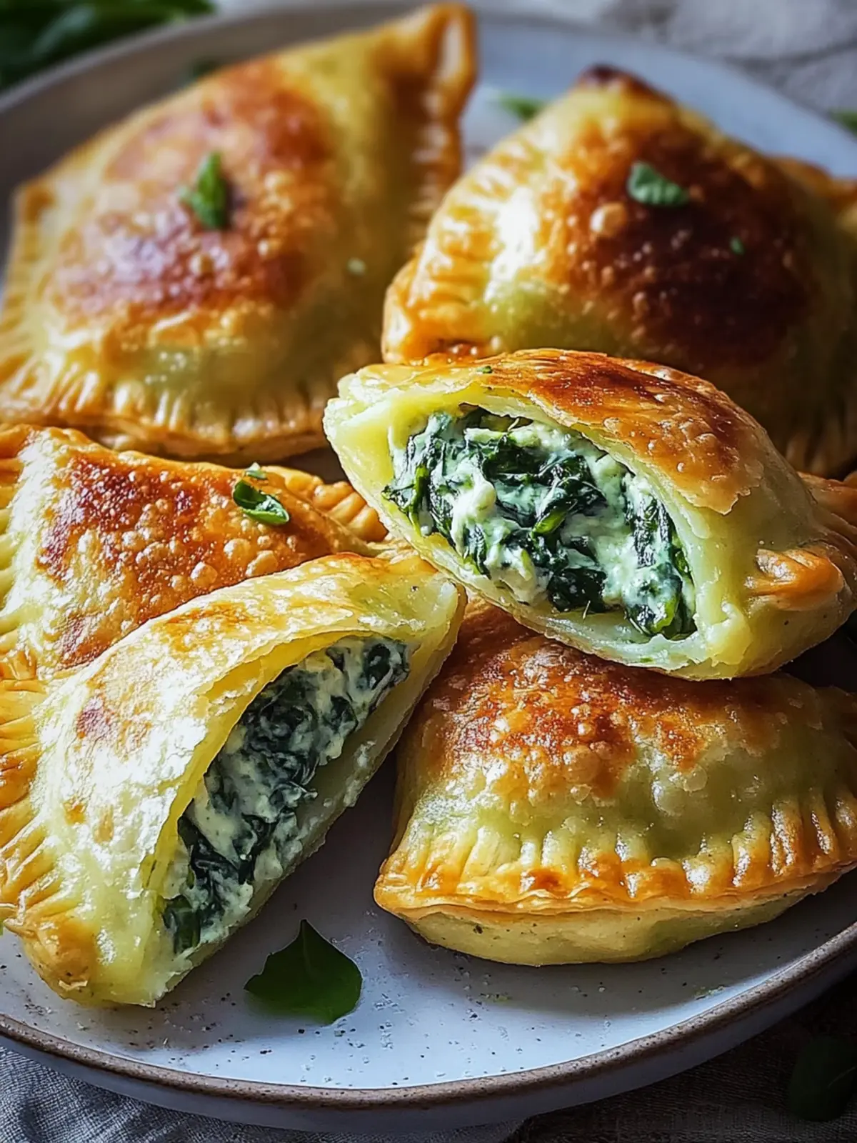 Vegane Kartoffeltaschen mit Spinat-Frischkäse-Füllung