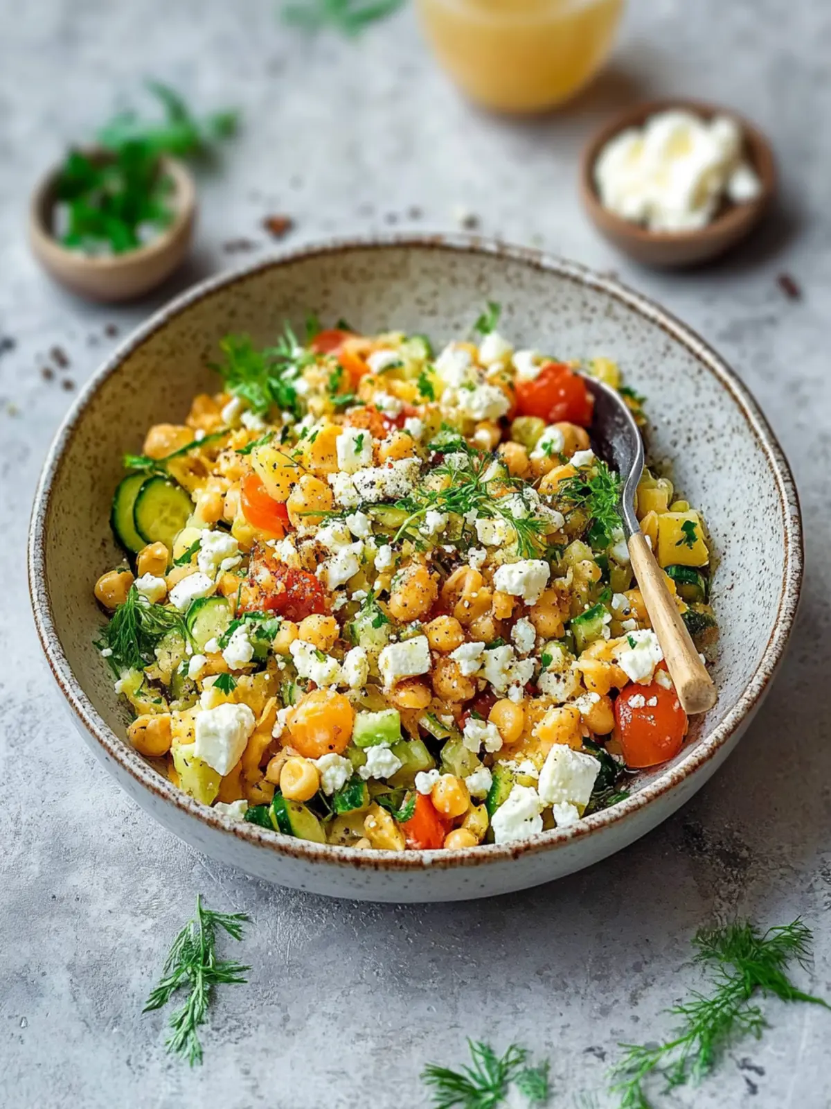 Kichererbsensalat mit Feta