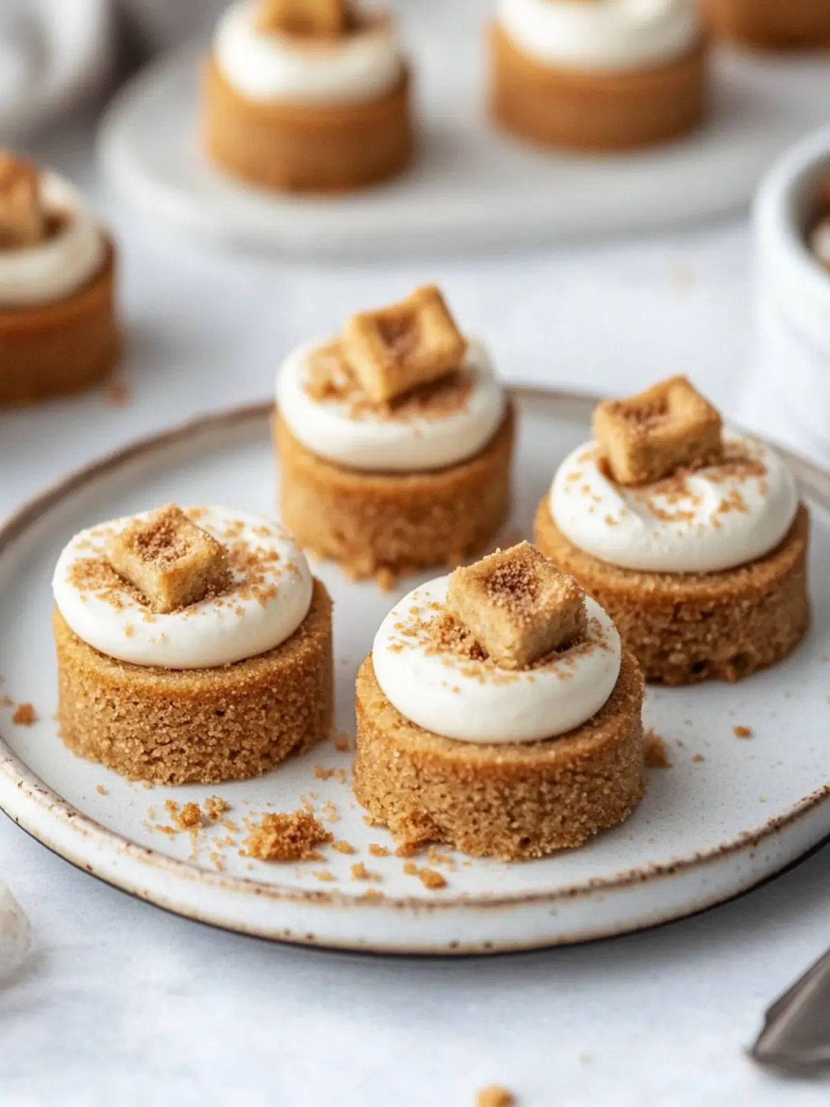 Mini Vegane Biscoff Käsekuchen