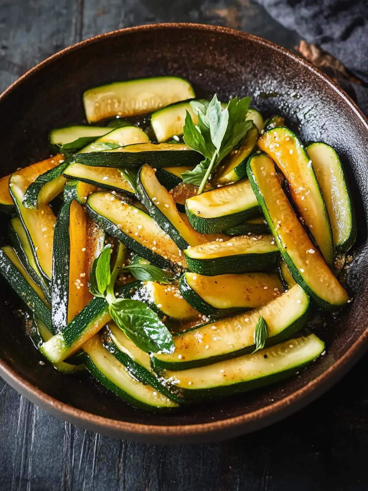 Scharfe asiatische Zucchini (10-Minuten-Beilage)